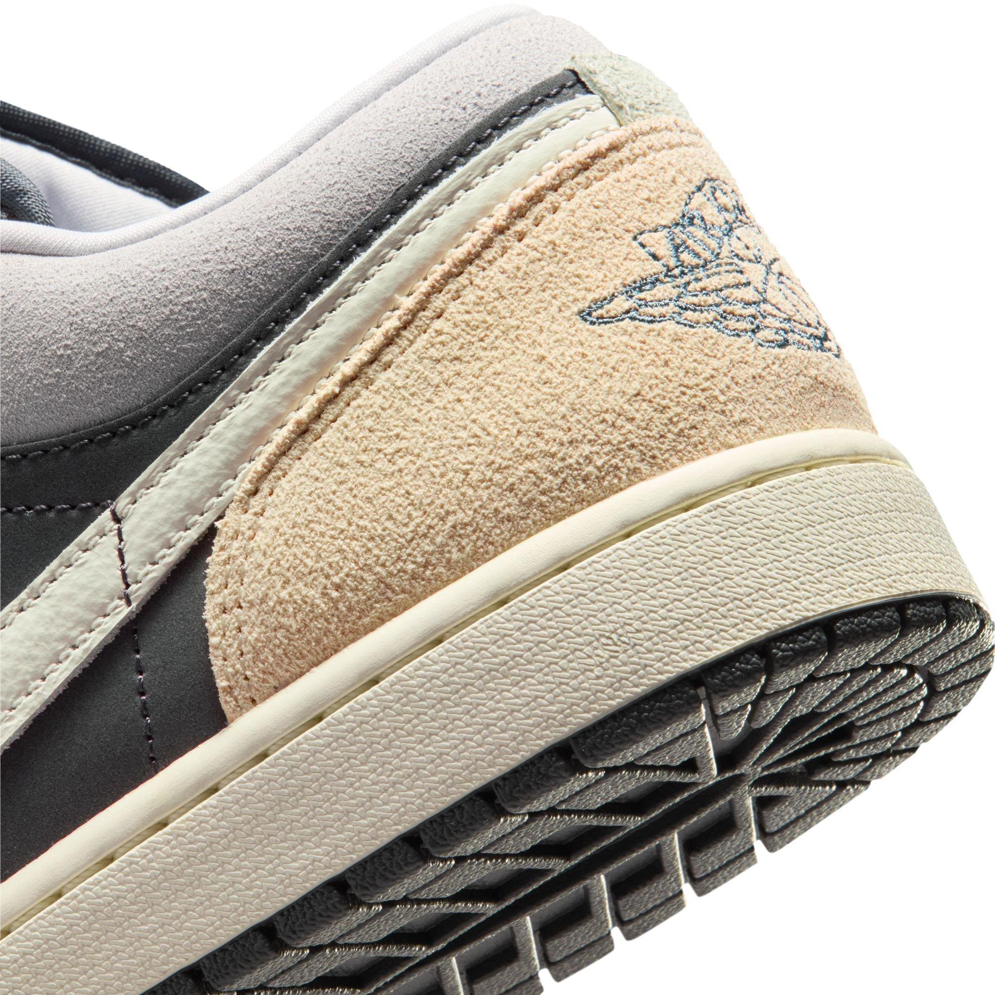 Jordan 1 Low SE "Anthracite/Sail/Muslin/Iris Whisper" Men's Shoe - BLACK/MULTI Thumbnail View 10