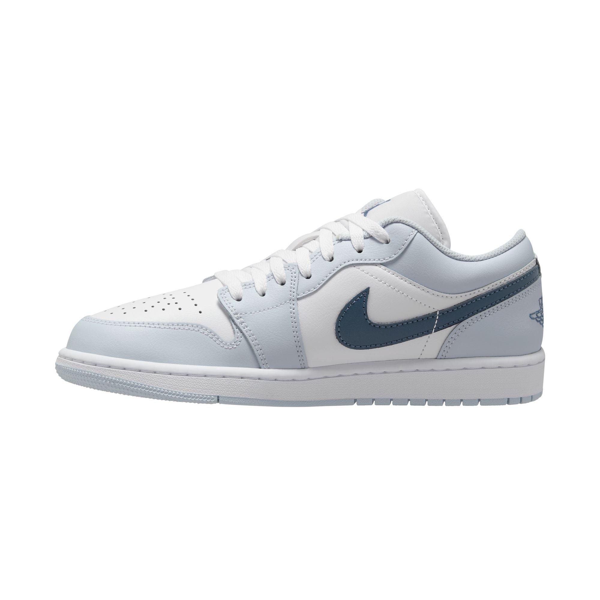Jordan 1 Low "Aura/Squadron Blue/White" Men's Shoe - LT BLUE/WHITE Thumbnail View 4