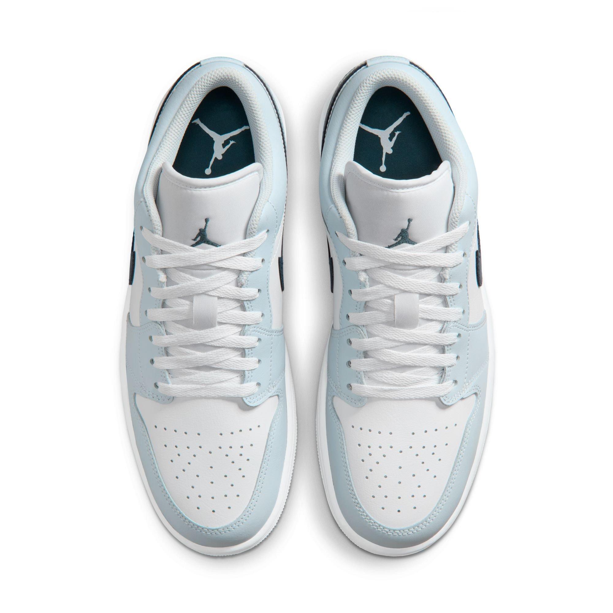 Jordan 1 Low "Aura/Squadron Blue/White" Men's Shoe - LT BLUE/WHITE Thumbnail View 6