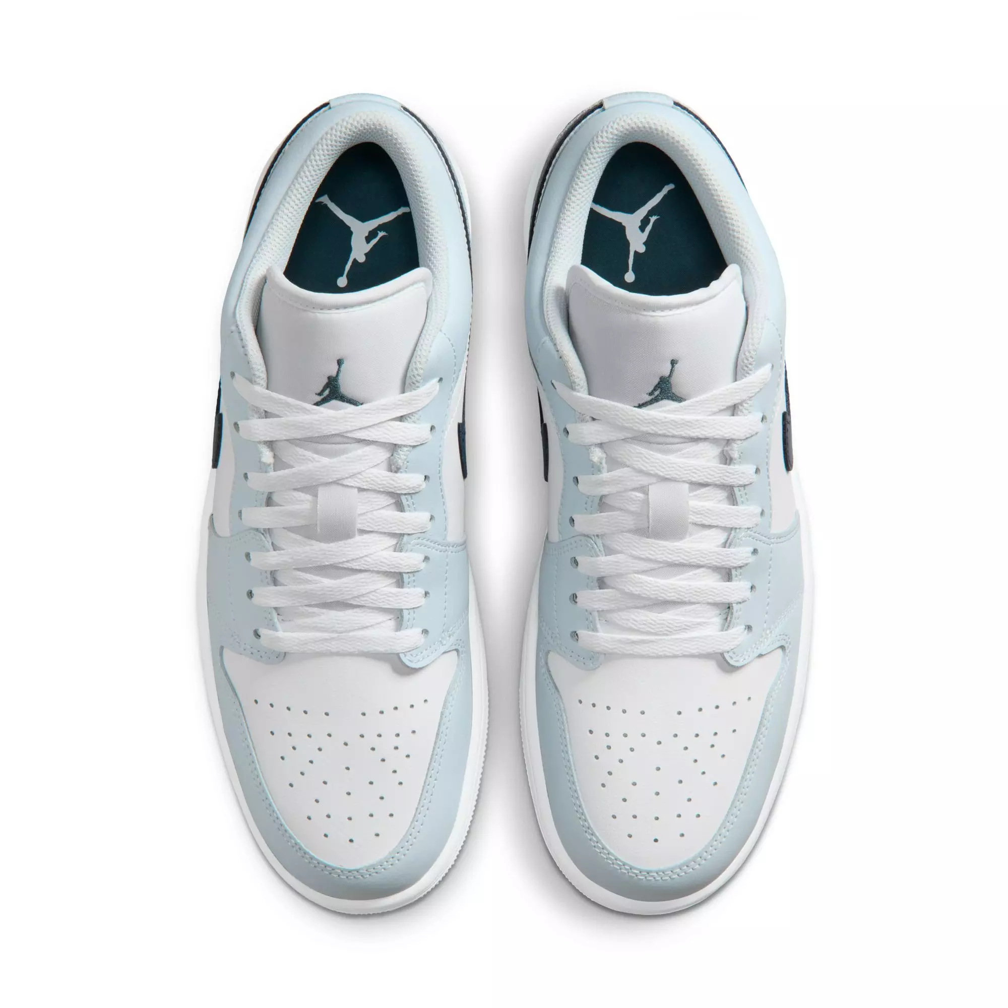 Jordan 1 Low "Aura/Squadron Blue/White" Men's Shoe - LT BLUE/WHITE