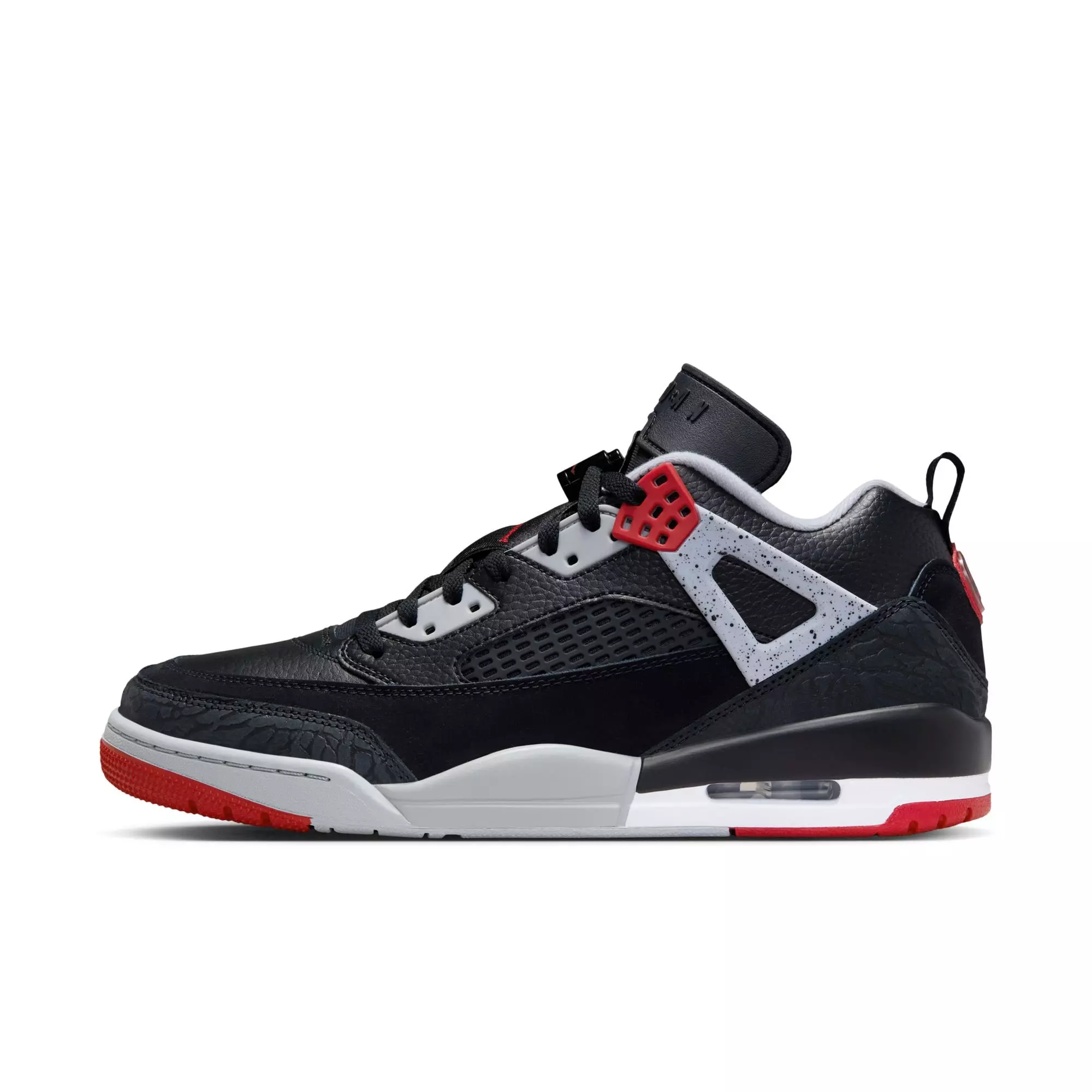Jordan Spizike Low "Black/Gym Red/Wolf Grey/White" Men's Shoe - BLACK/GREY/RED