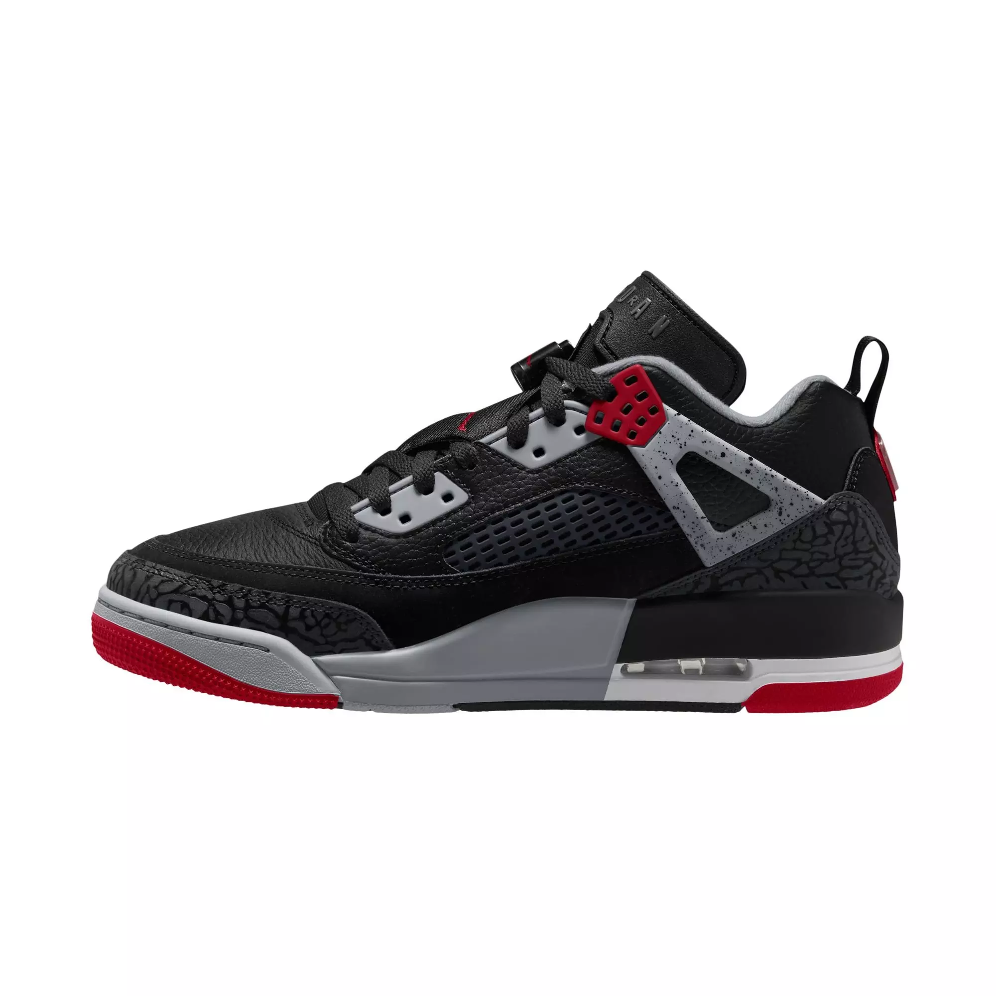 Jordan Spizike Low "Black/Gym Red/Wolf Grey/White" Men's Shoe - BLACK/GREY/RED