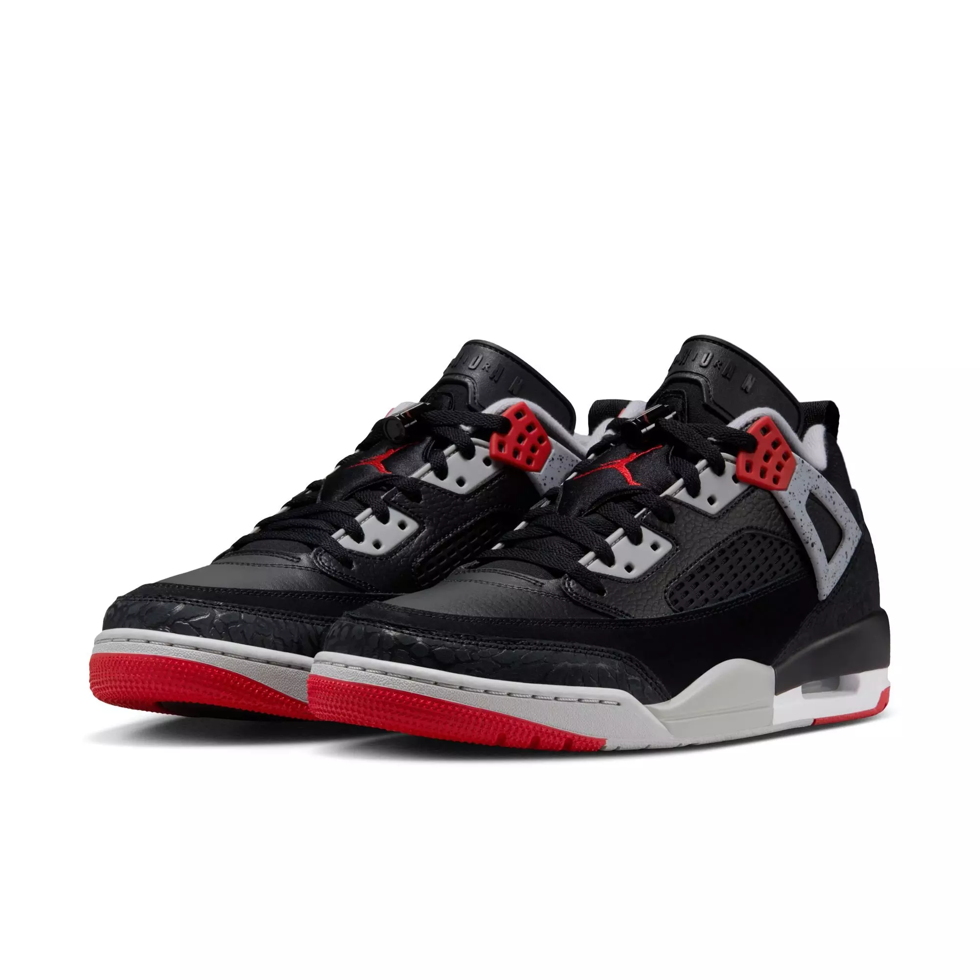 Jordan Spizike Low "Black/Gym Red/Wolf Grey/White" Men's Shoe - BLACK/GREY/RED