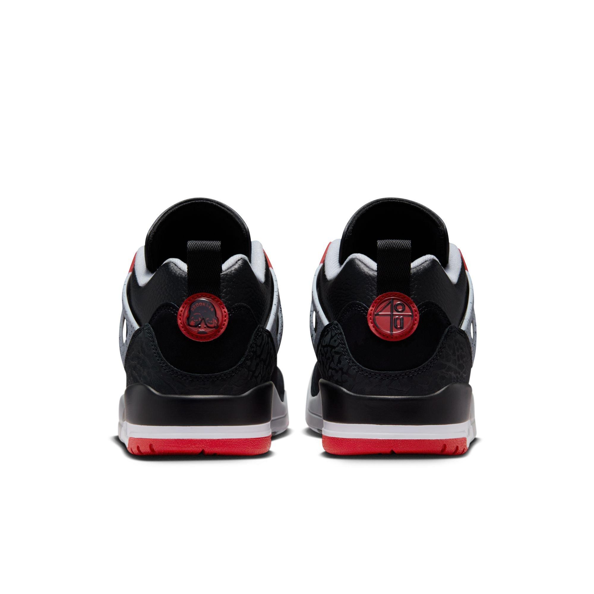 Jordan Spizike Low "Black/Gym Red/Wolf Grey/White" Men's Shoe - BLACK/GREY/RED Thumbnail View 7