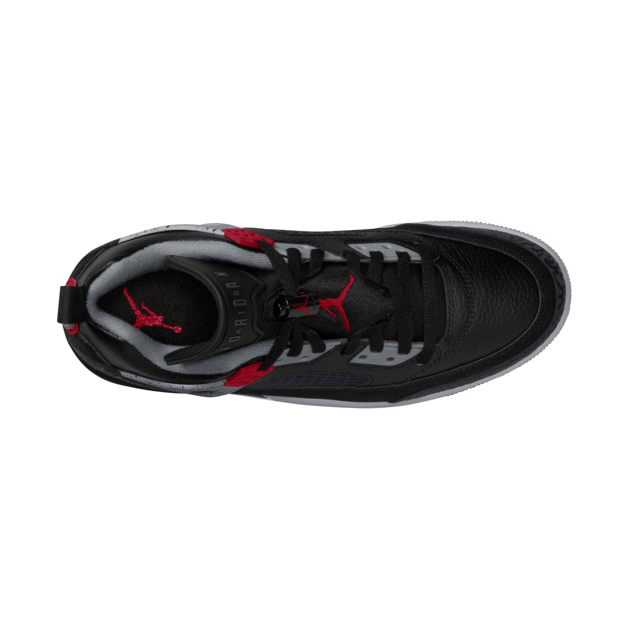 Jordan Spizike Low "Black/Gym Red/Wolf Grey/White" Men's Shoe - BLACK/GREY/RED Thumbnail View 8