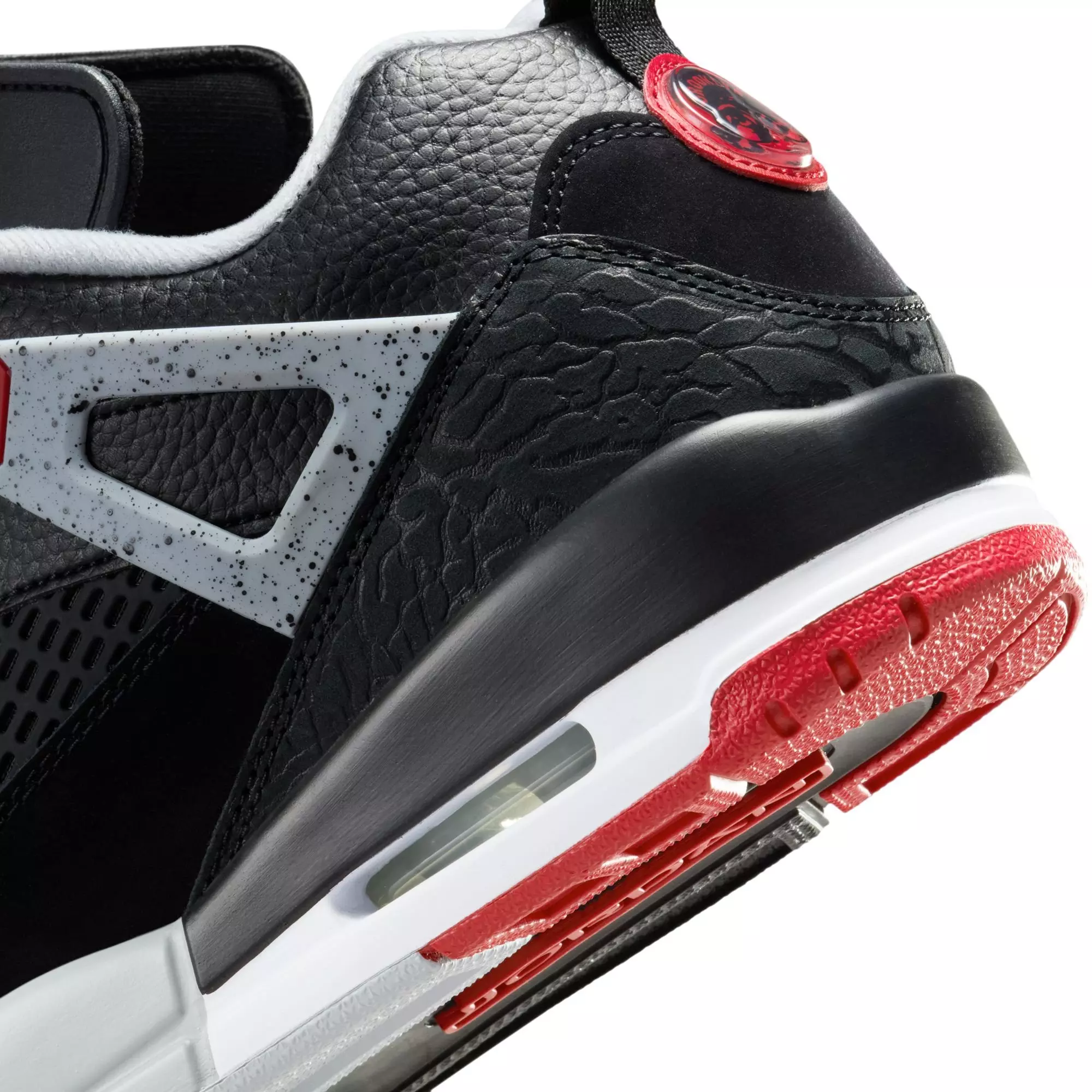 Jordan Spizike Low "Black/Gym Red/Wolf Grey/White" Men's Shoe - BLACK/GREY/RED