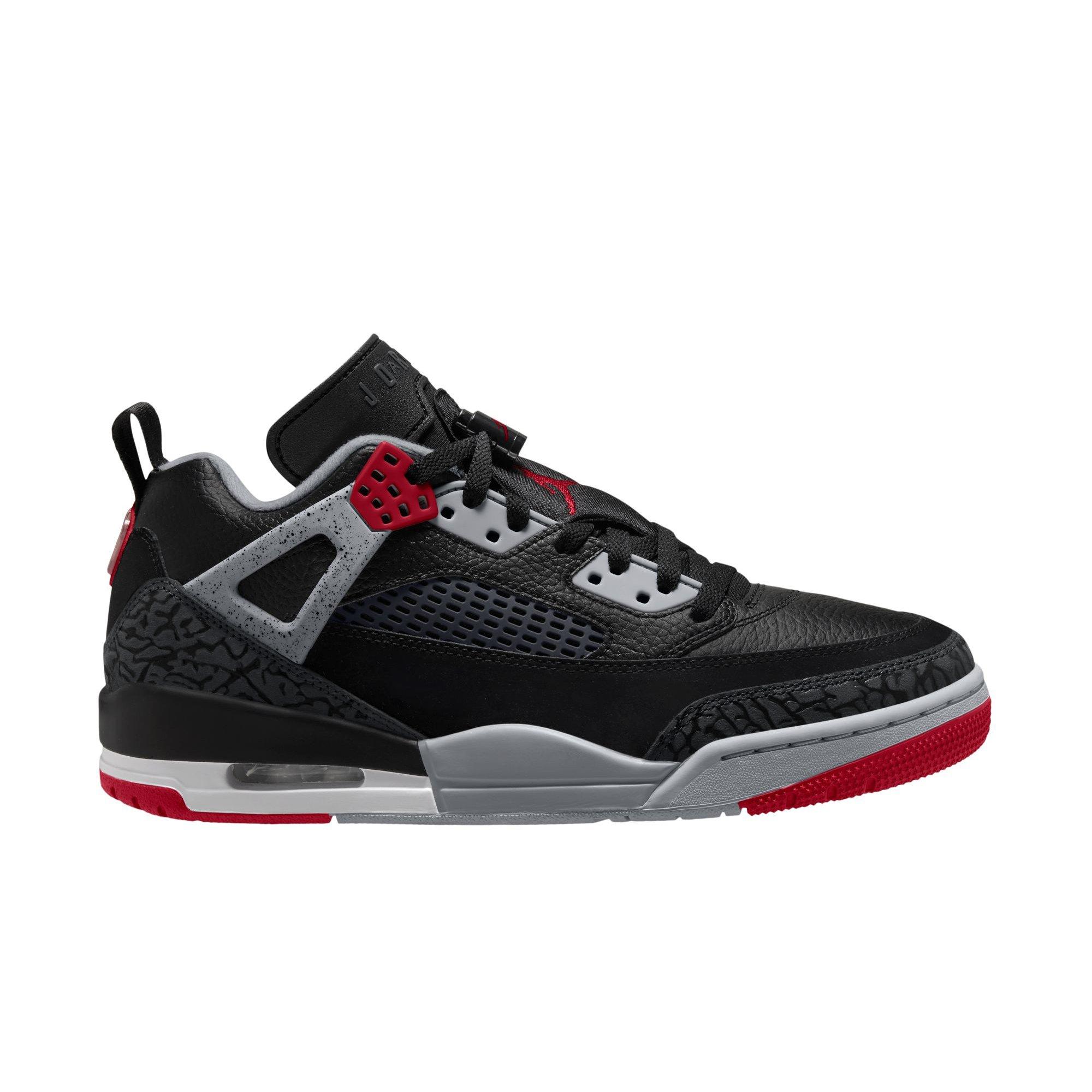 Jordan Spizike Low "Black/Gym Red/Wolf Grey/White" Men's Shoe - BLACK/GREY/RED Thumbnail View 1