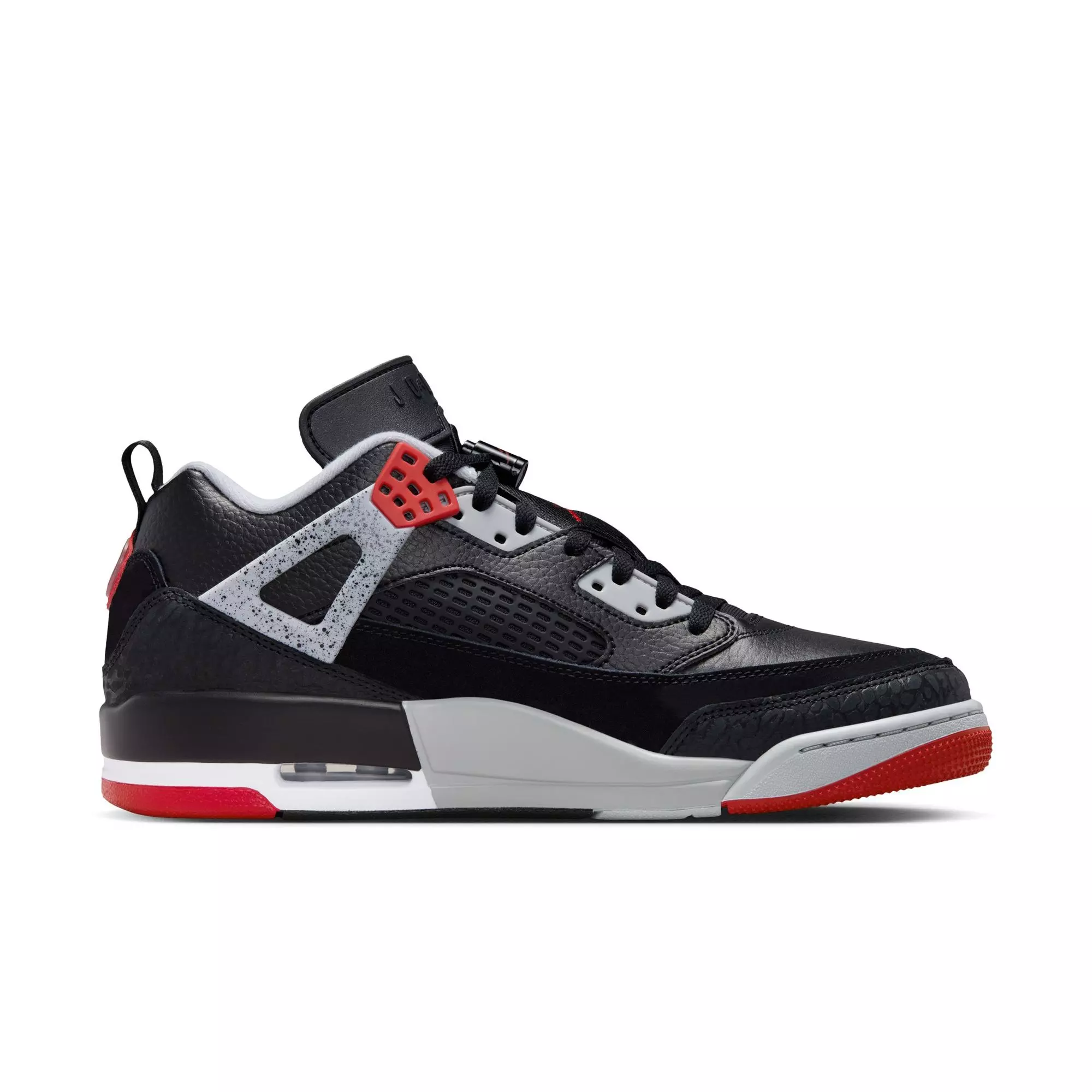 Jordan Spizike Low "Black/Gym Red/Wolf Grey/White" Men's Shoe - BLACK/GREY/RED