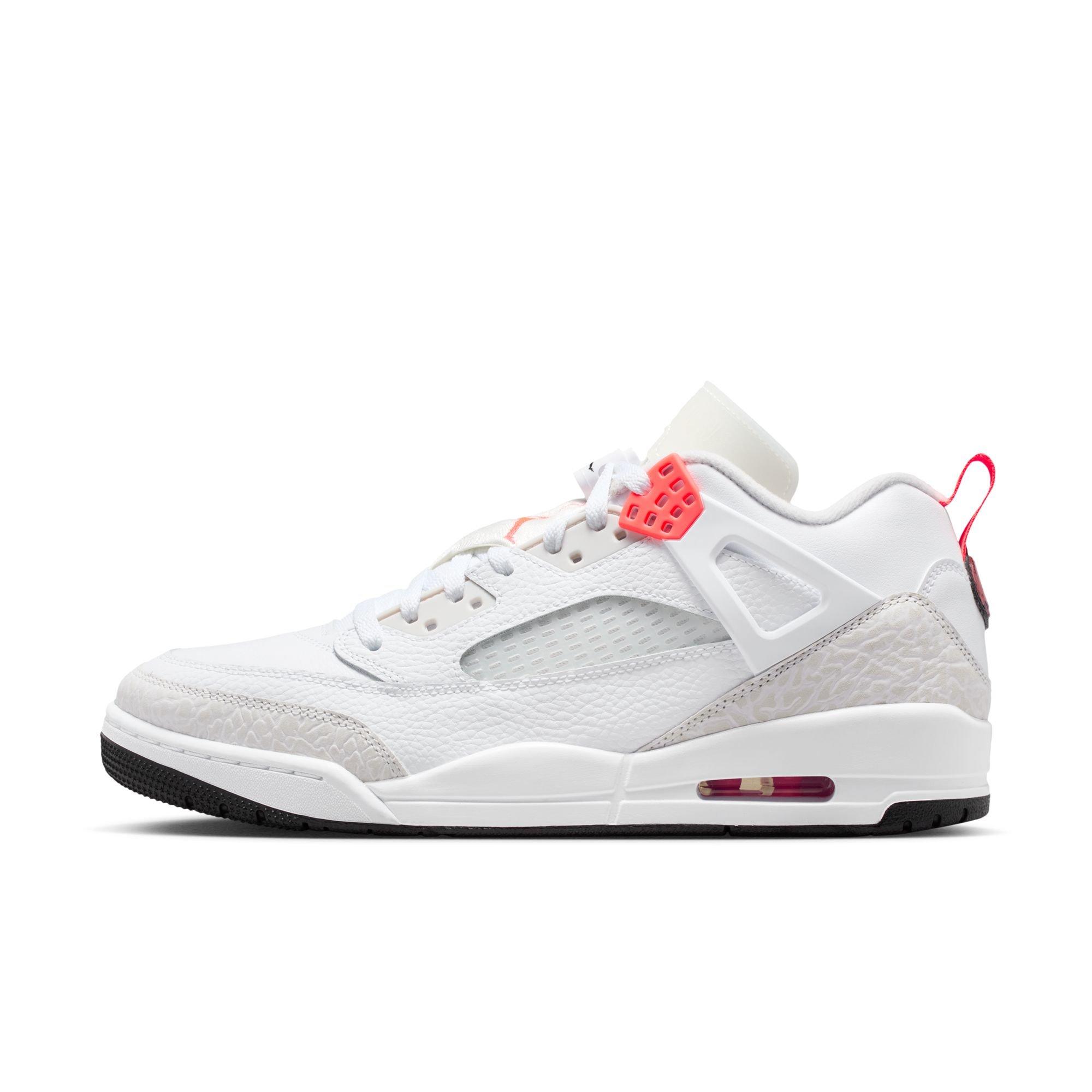 Jordan Spizike Low "White/Bright Crimson/Vast Grey/Black/White" Men's Shoe - WHITE/CRIMSON Thumbnail View 3