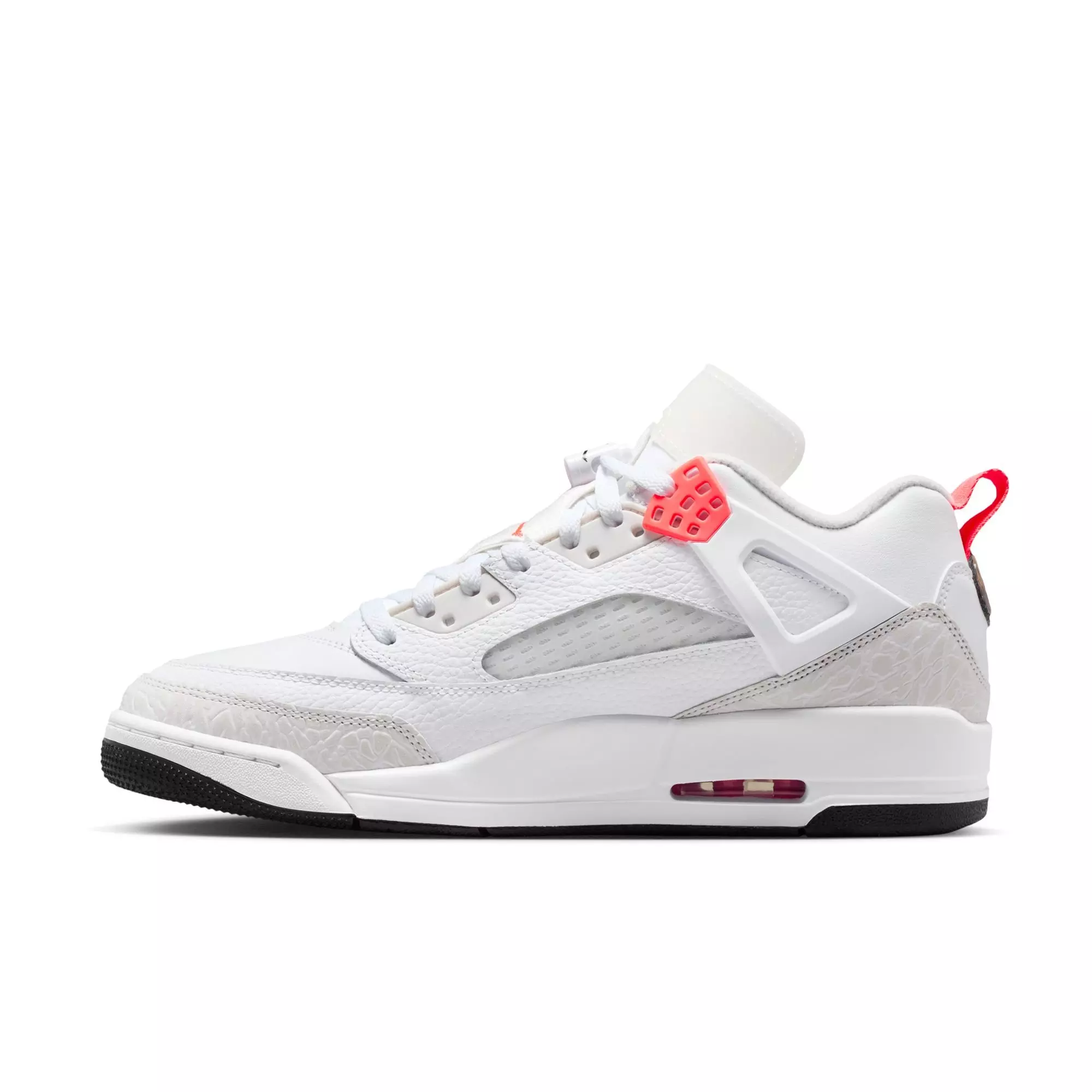 Jordan Spizike Low "White/Bright Crimson/Vast Grey/Black/White" Men's Shoe - WHITE/CRIMSON