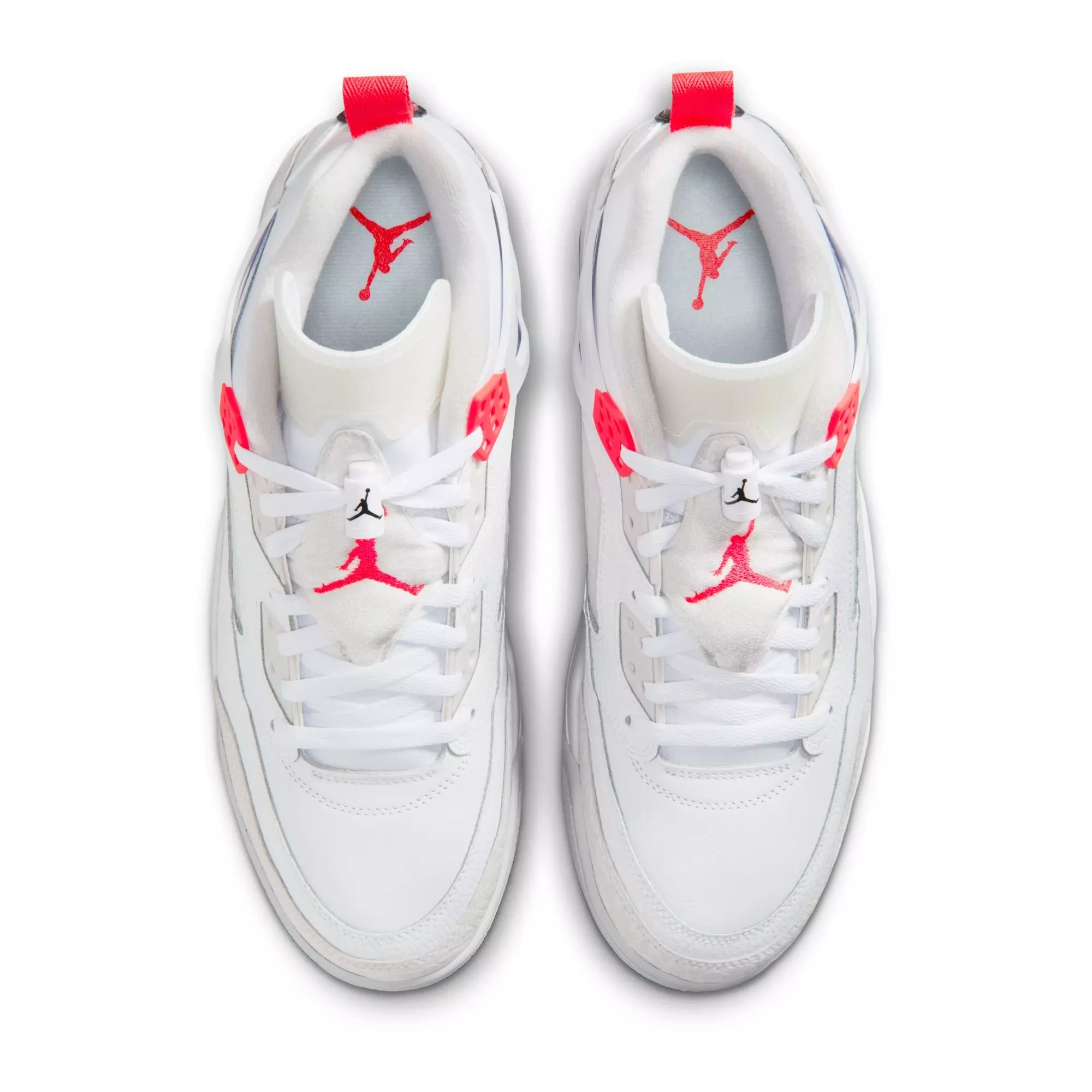 Jordan Spizike Low "White/Bright Crimson/Vast Grey/Black/White" Men's Shoe - WHITE/CRIMSON