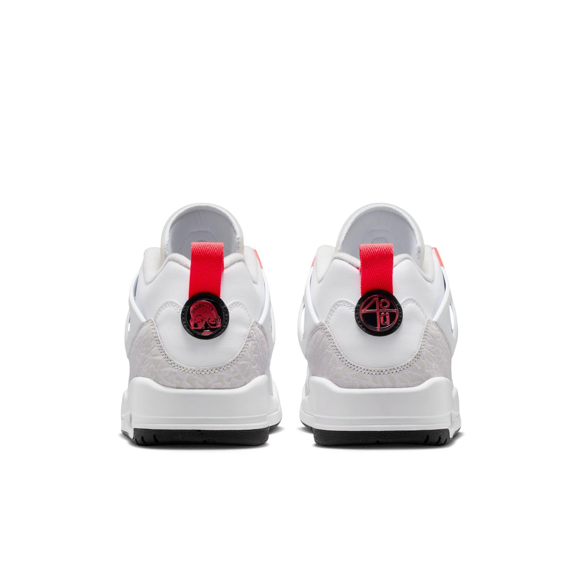 Jordan Spizike Low "White/Bright Crimson/Vast Grey/Black/White" Men's Shoe - WHITE/CRIMSON Thumbnail View 7