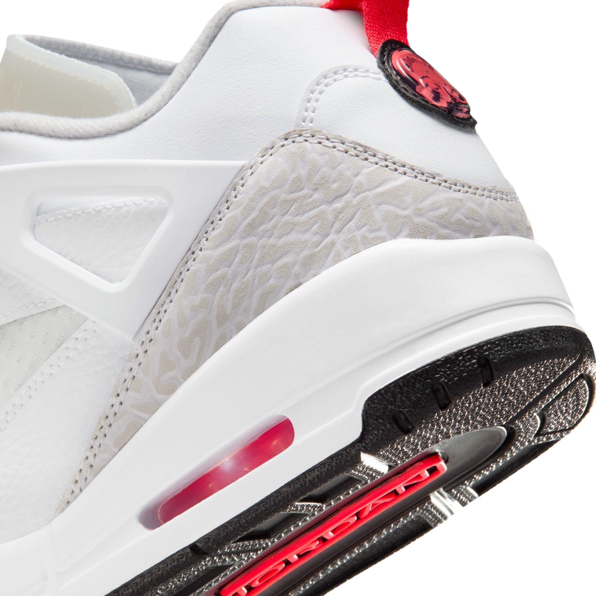 Jordan Spizike Low "White/Bright Crimson/Vast Grey/Black/White" Men's Shoe - WHITE/CRIMSON Thumbnail View 11