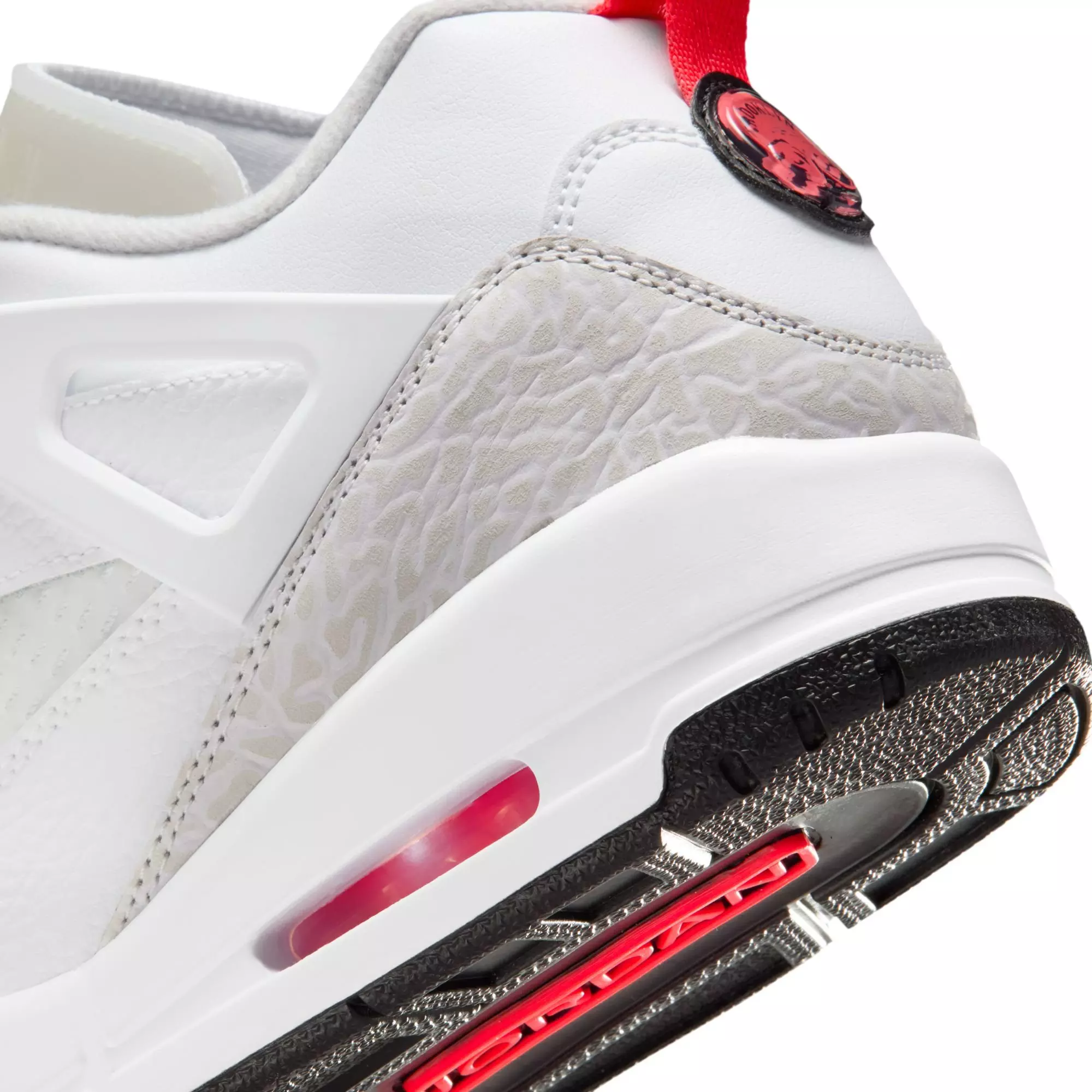 Jordan Spizike Low "White/Bright Crimson/Vast Grey/Black/White" Men's Shoe - WHITE/CRIMSON