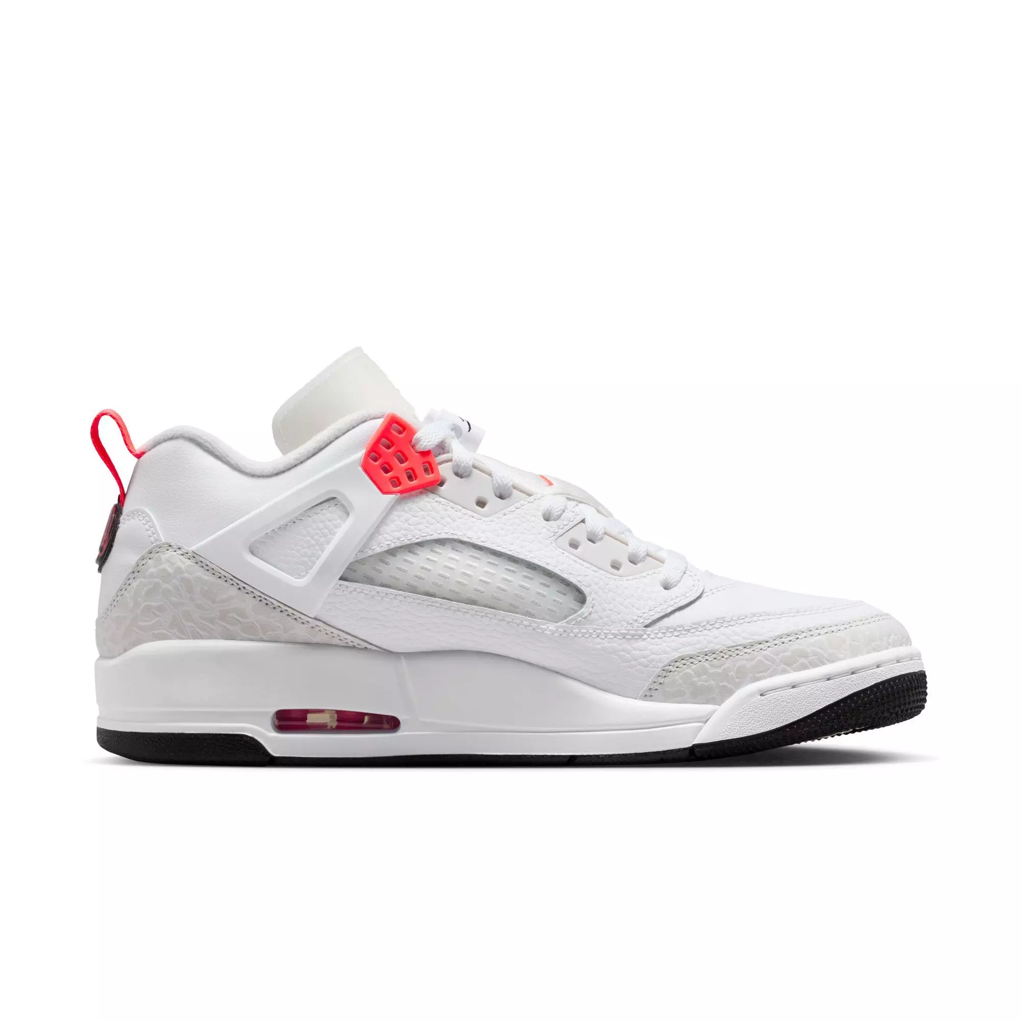 Jordan Spizike Low "White/Bright Crimson/Vast Grey/Black/White" Men's Shoe - WHITE/CRIMSON