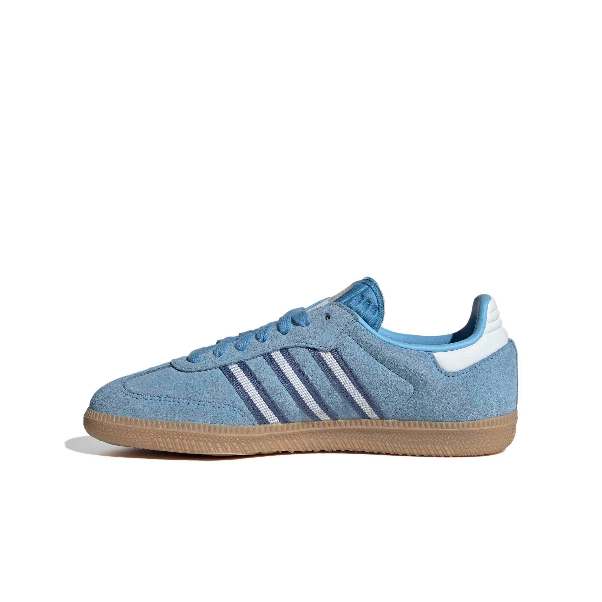NWT adidas Samba Trainers in White, Light Blue Samba OG  main image 3