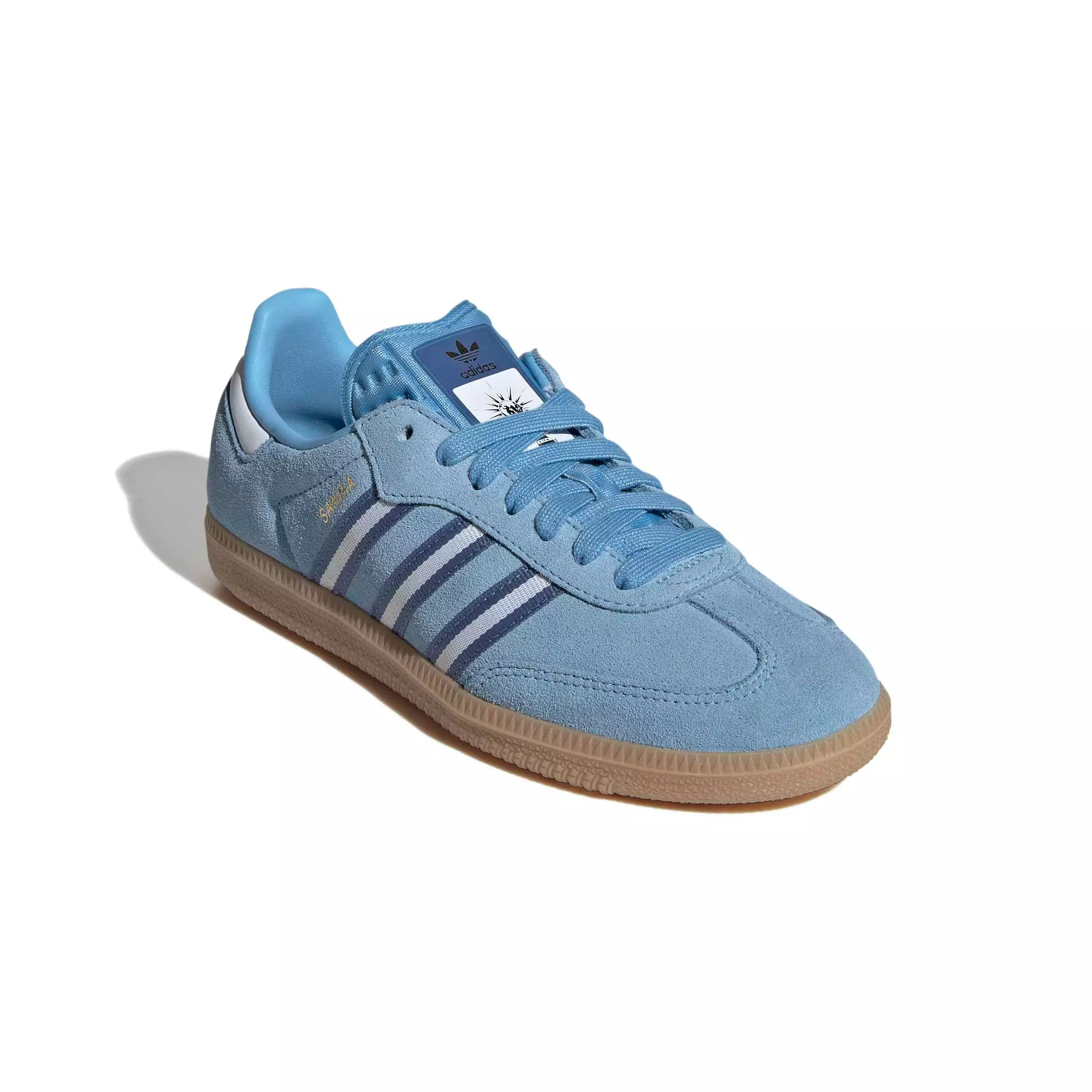 adidas Originals Samba OG Argentina "Light Blue/White" Grade School Boys' Shoe - BLUE/WHITE