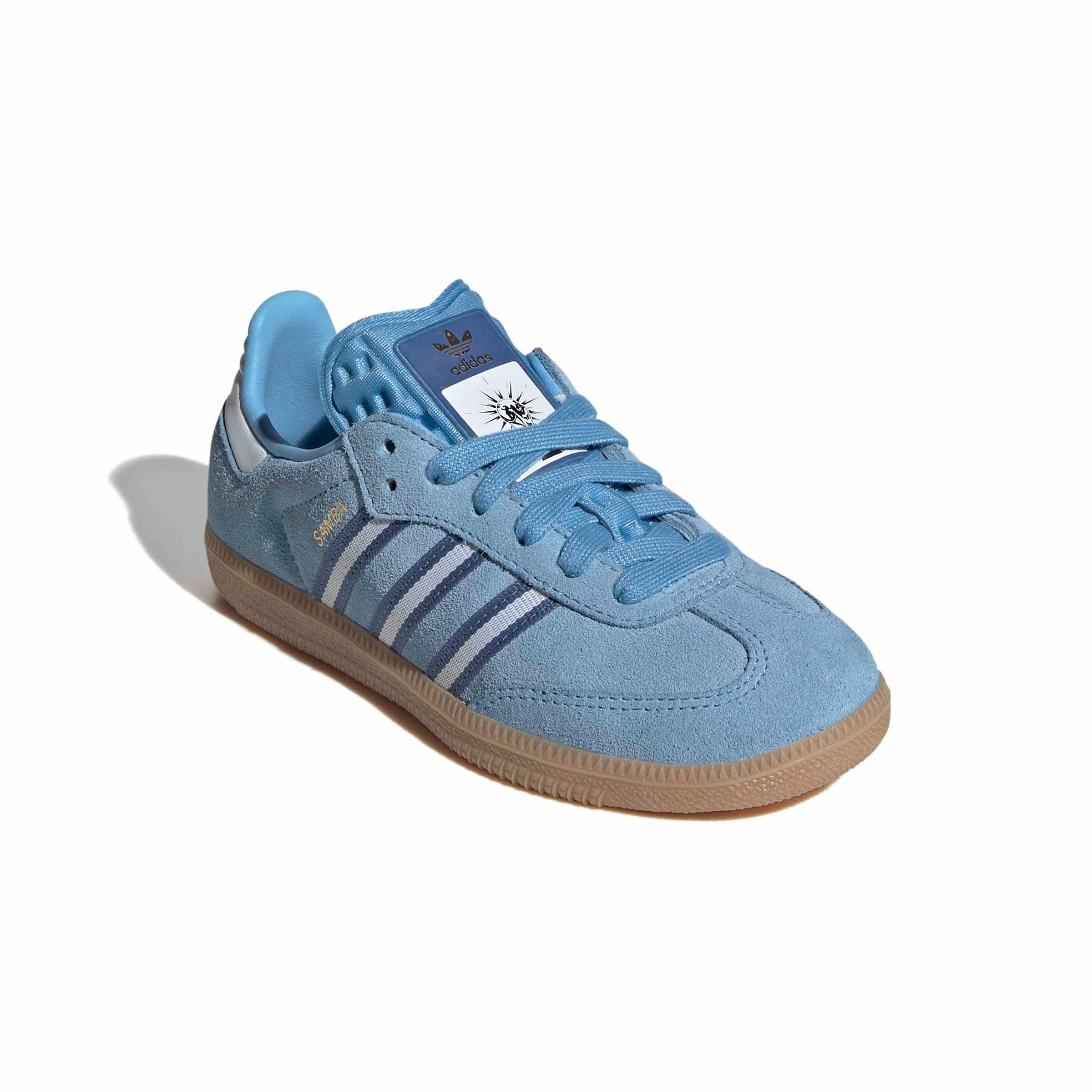adidas Originals Samba OG Argentina "Light Blue/White" Preschool Boys' Shoe - BLUE/WHITE Thumbnail View 6