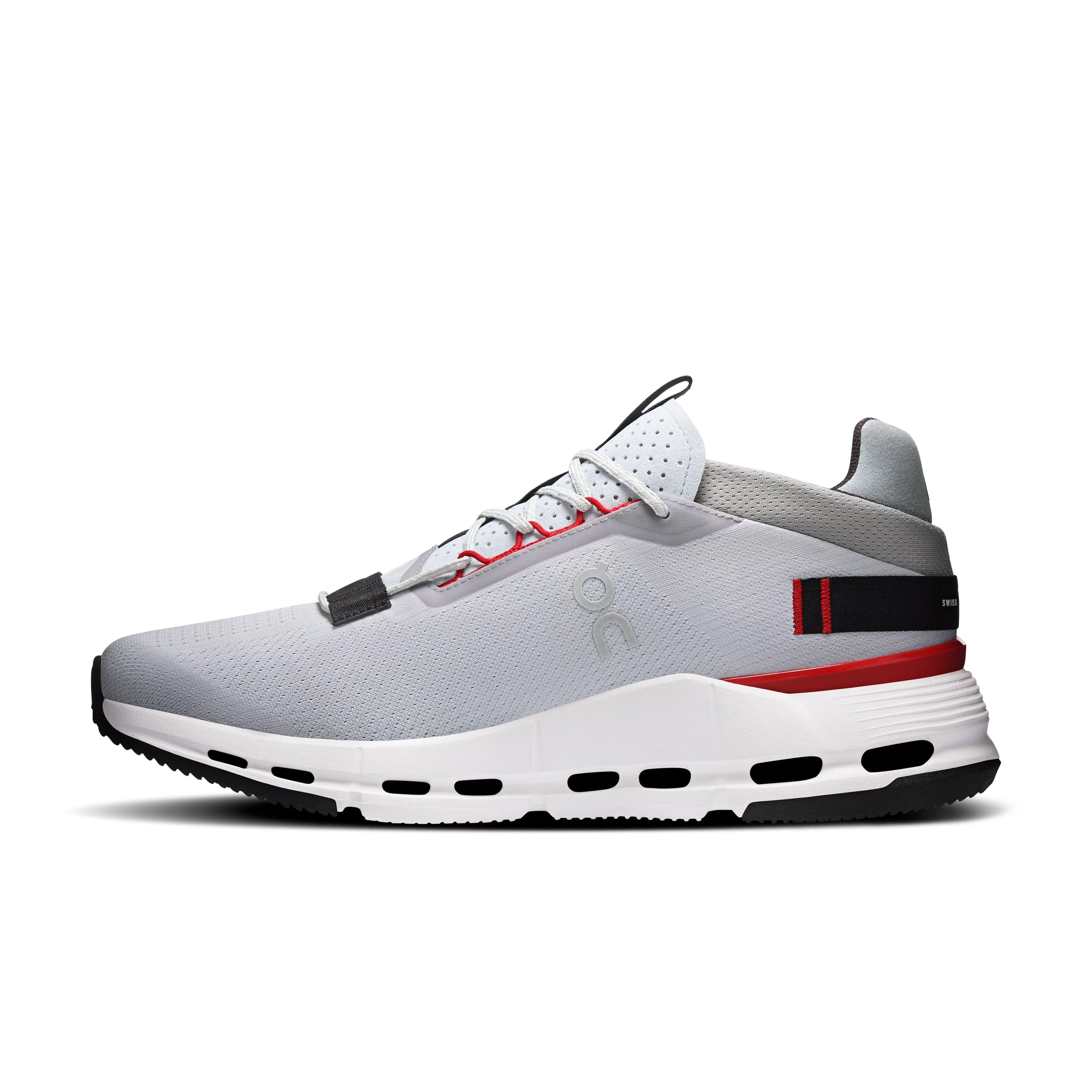 On Cloudnova 2 "Glacier/Robin" Men's Shoe - GREY/RED Thumbnail View 2