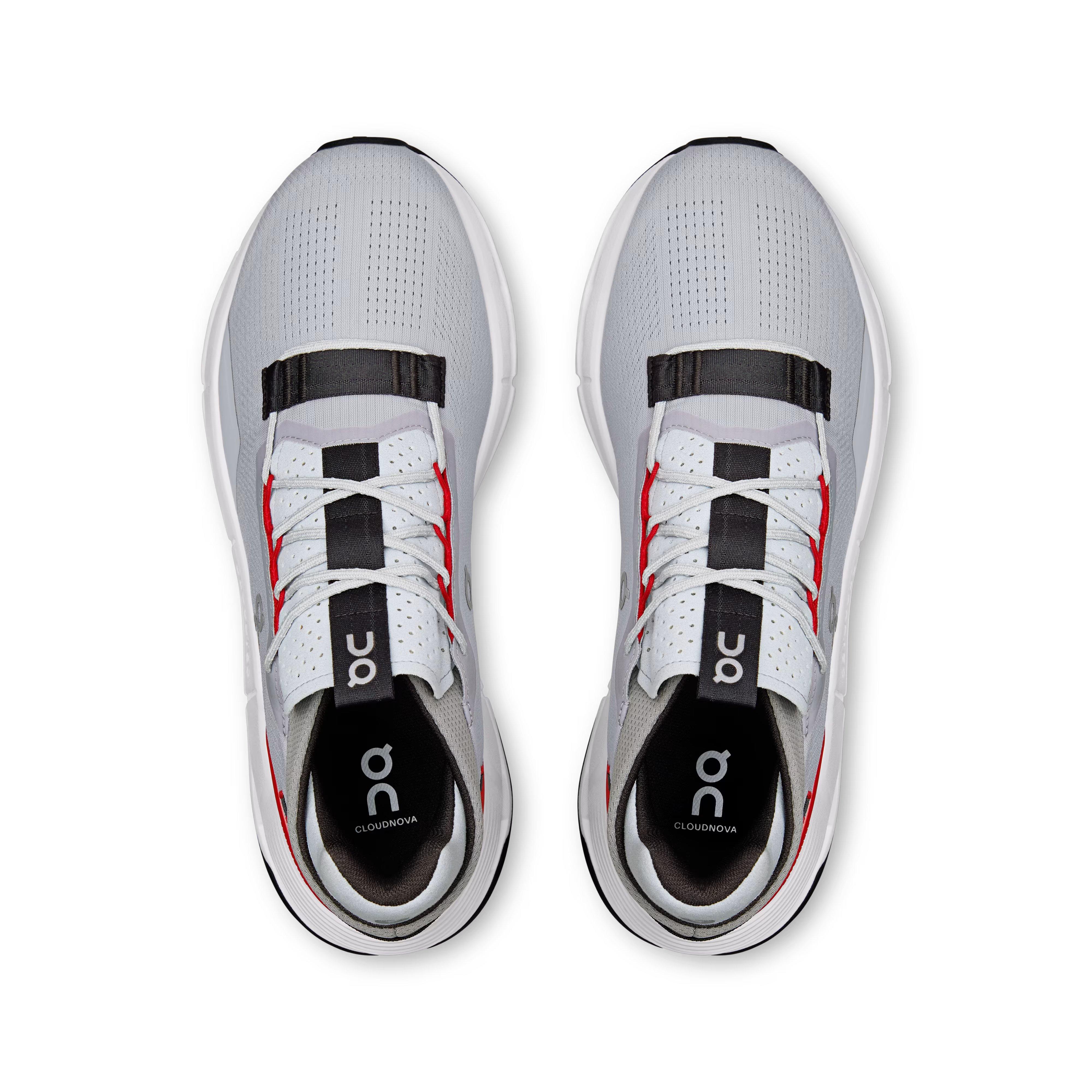 On Cloudnova 2 "Glacier/Robin" Men's Shoe - GREY/RED Thumbnail View 3