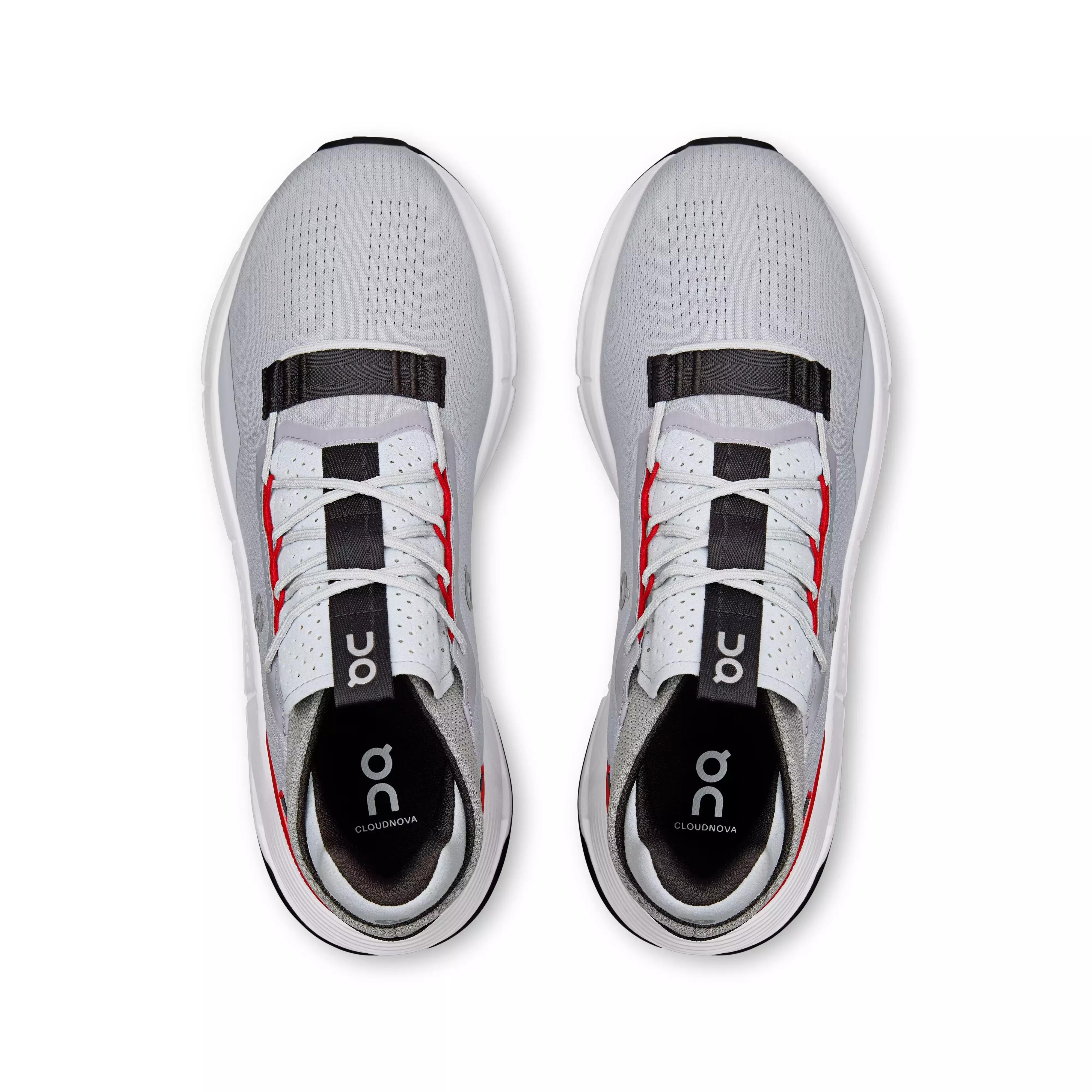 On Cloudnova 2 "Glacier/Robin" Men's Shoe - GREY/RED