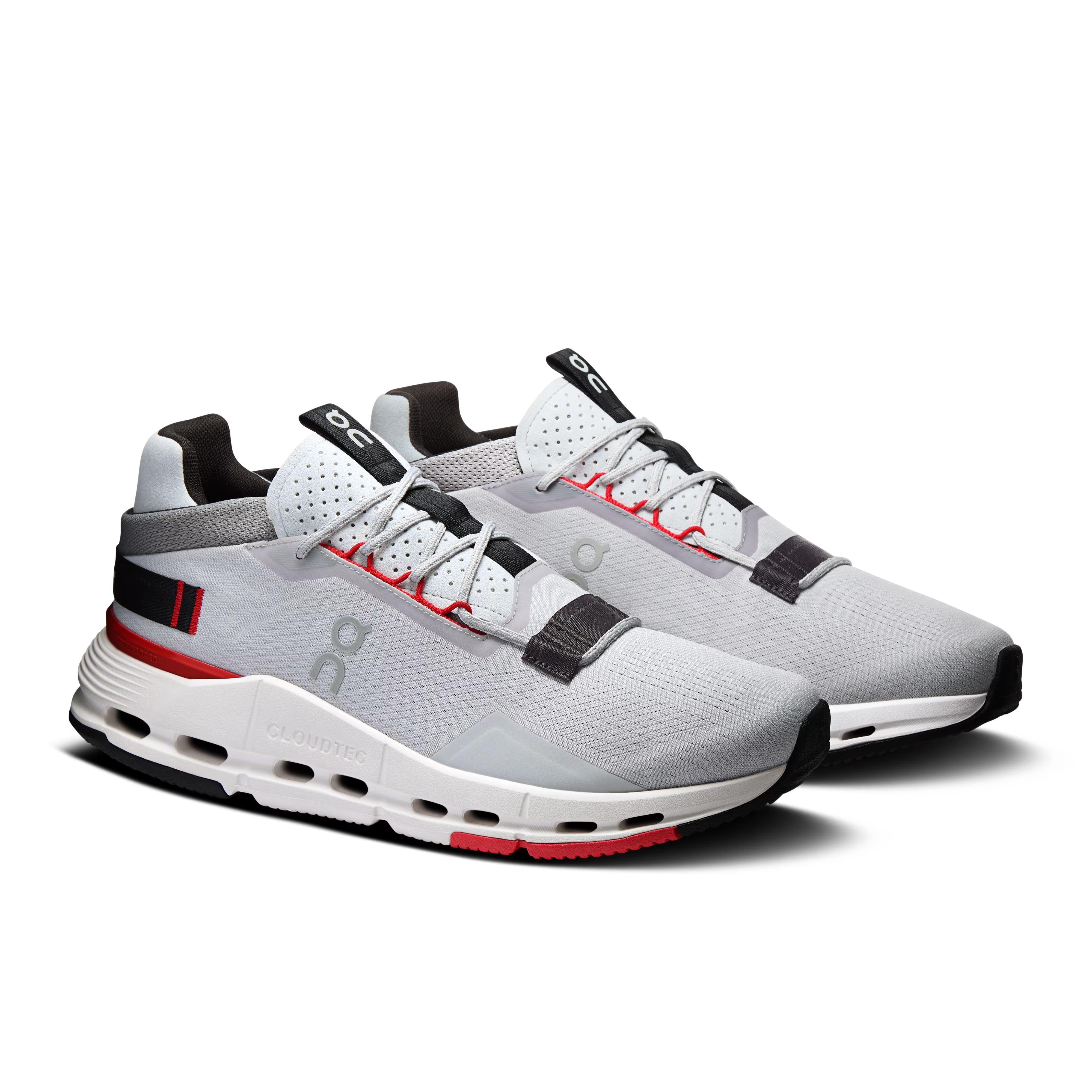 On Cloudnova 2 "Glacier/Robin" Men's Shoe - GREY/RED Thumbnail View 6