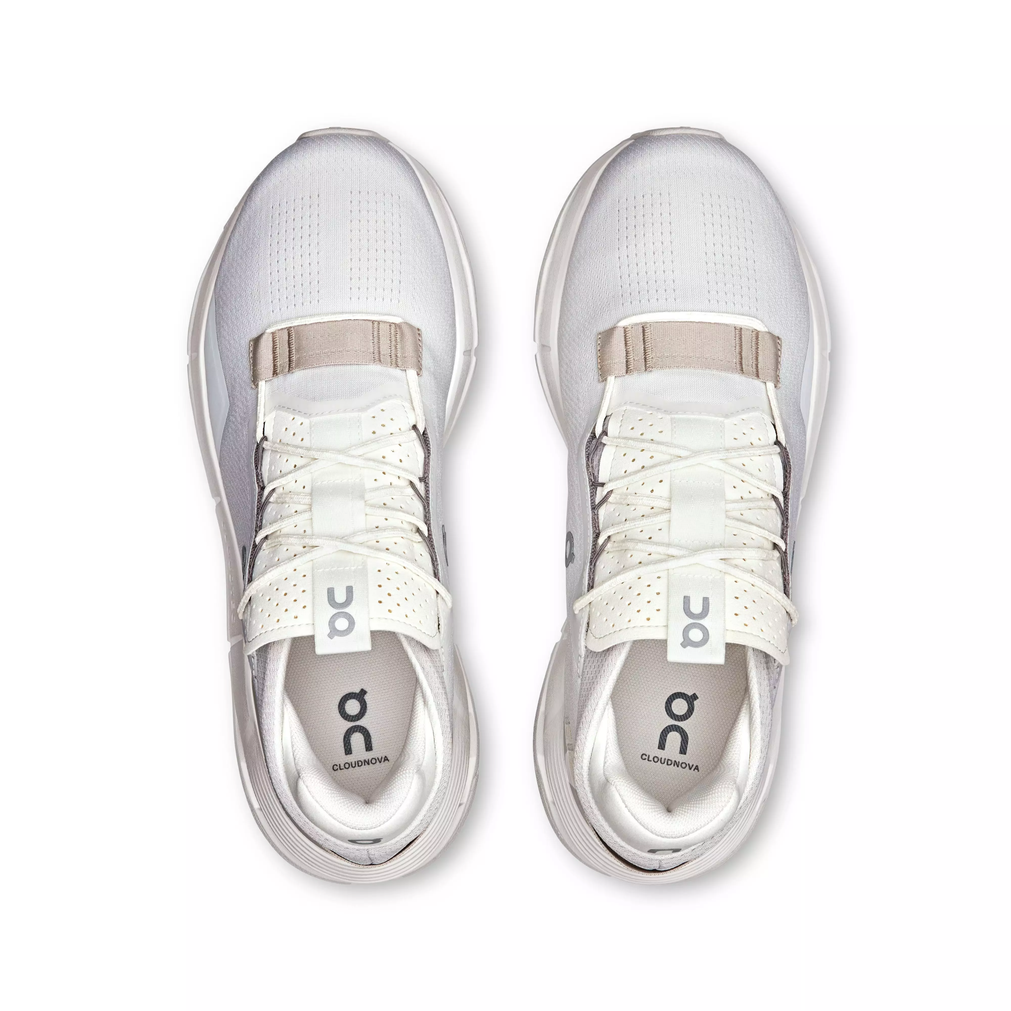 On Cloudnova 2 "Ice/Sand" Men's Shoe - WHITE/BEIGE