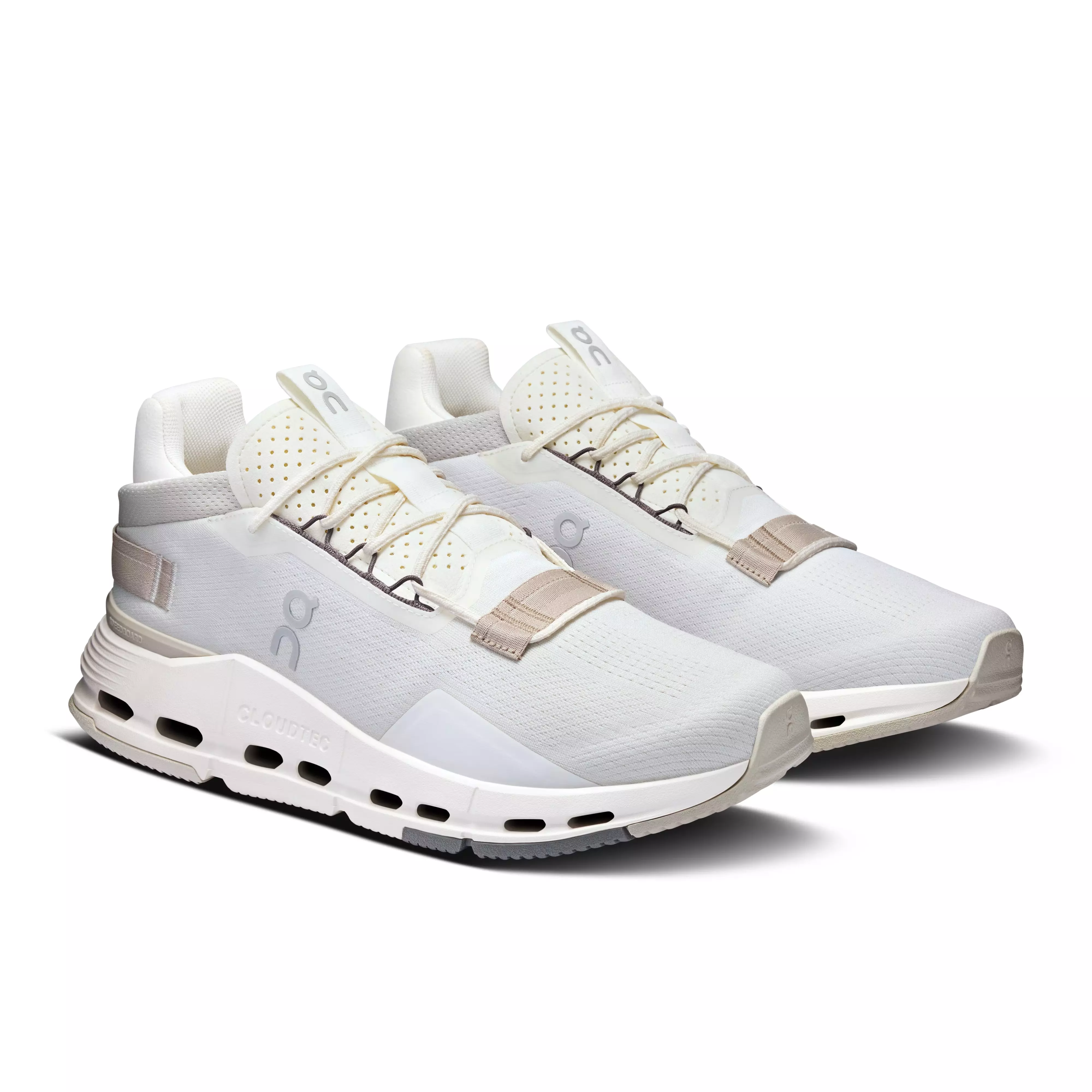 On Cloudnova 2 "Ice/Sand" Men's Shoe - WHITE/BEIGE