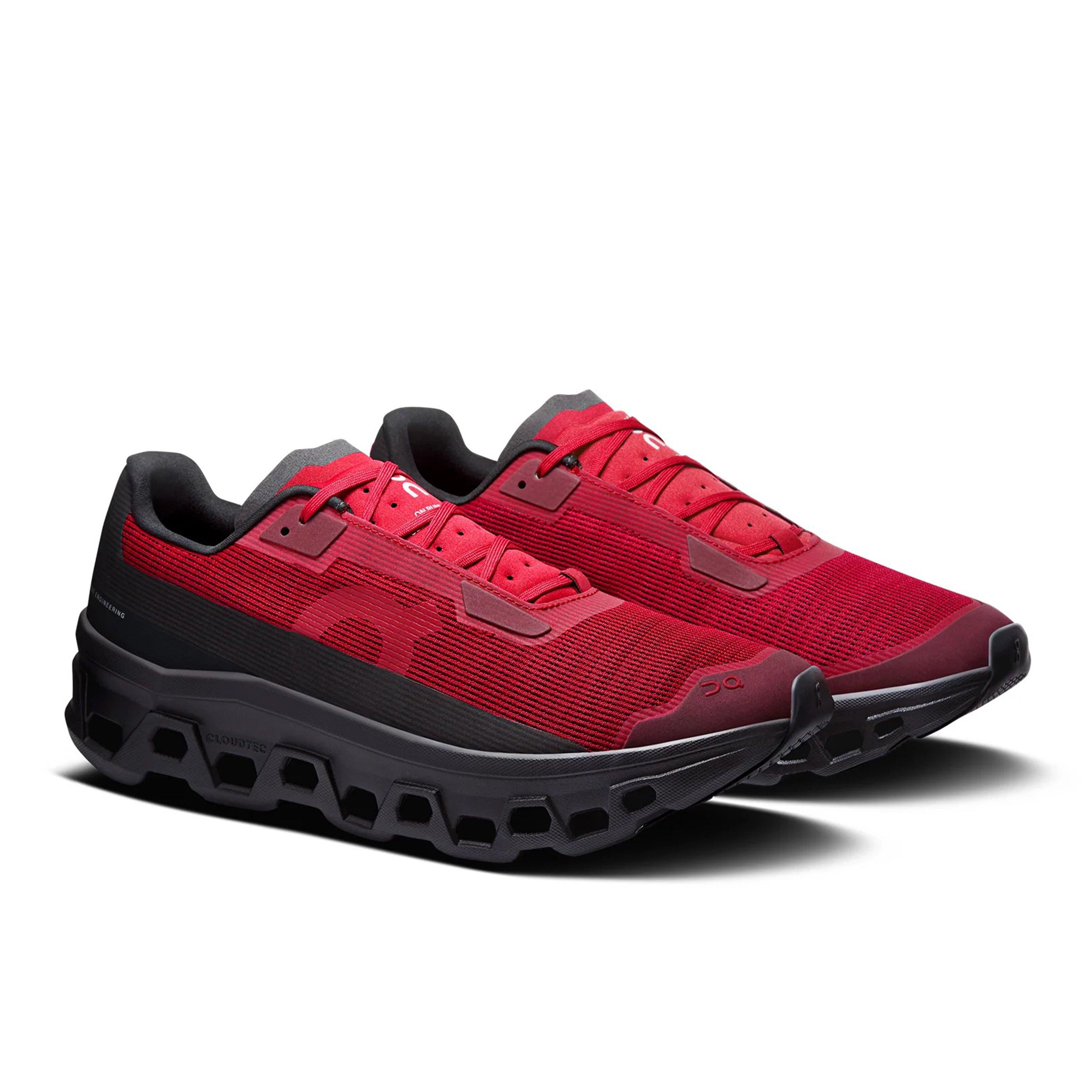 On Cloudmonster Void "Tundra/Black" Men's Shoe - RED/BLACK Thumbnail View 3