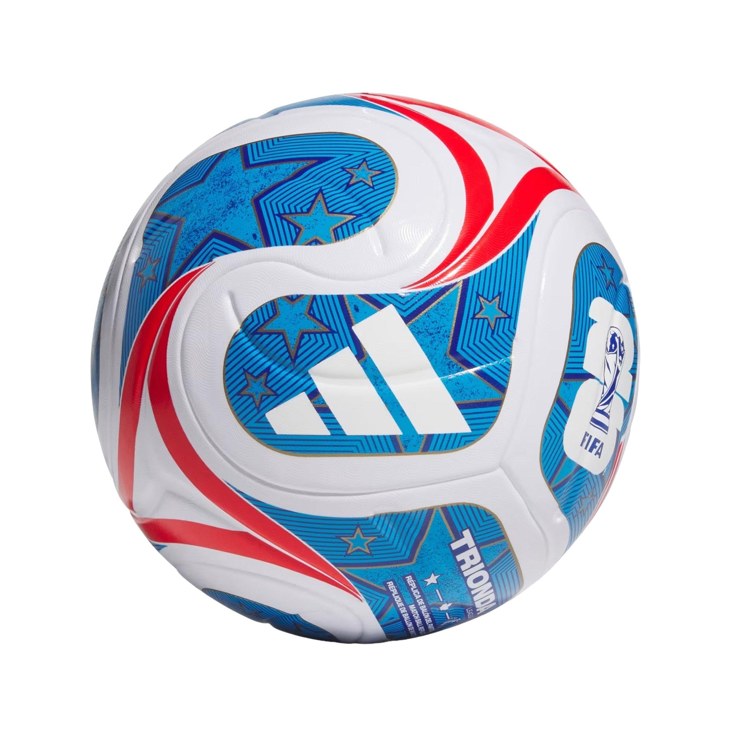 adidas FIFA World Cup 26&trade; TRIONDA USA League Ball - WHITE/SOLAR BLUE/VIVID RED Thumbnail View 2