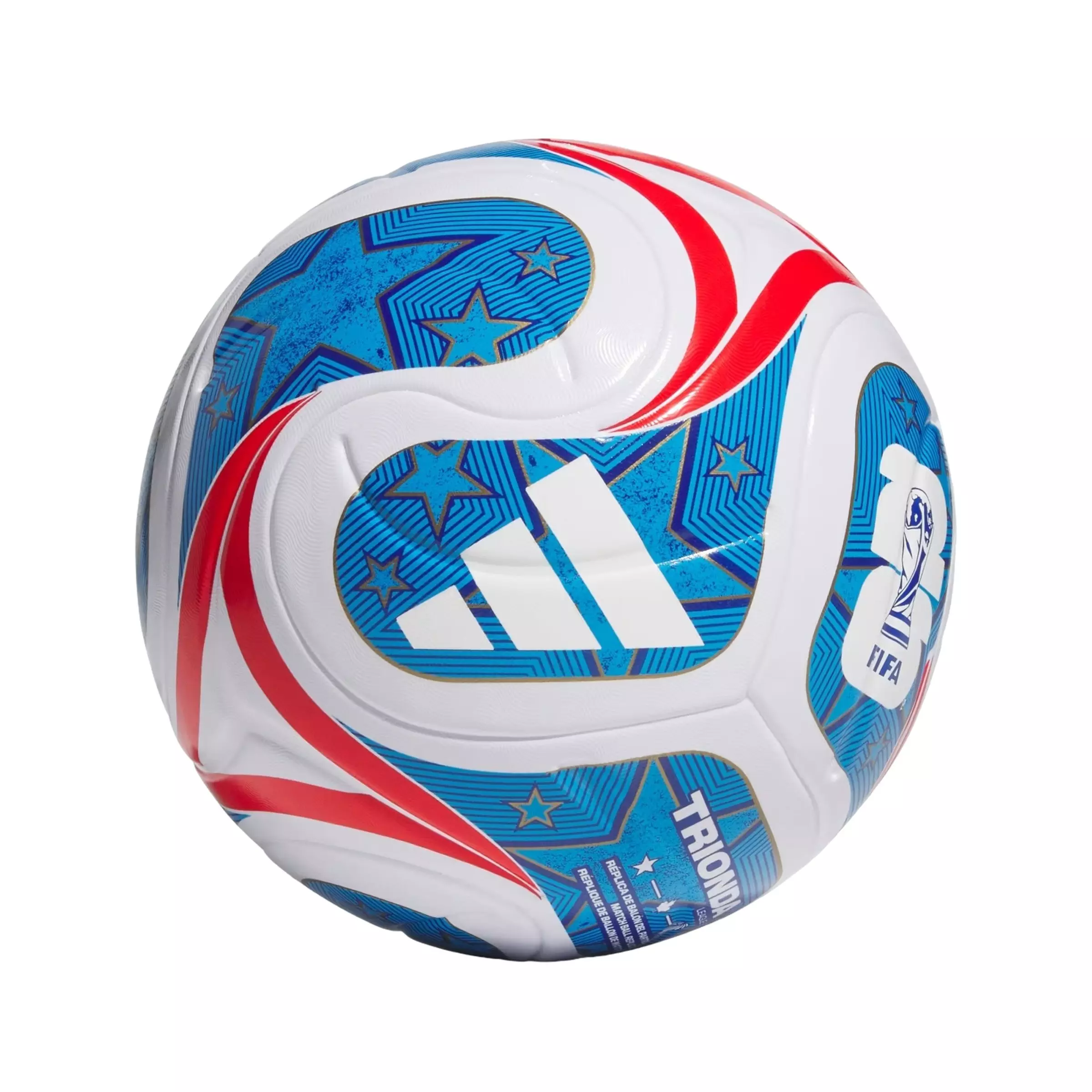 adidas FIFA World Cup 26&trade; TRIONDA USA League Ball - WHITE/SOLAR BLUE/VIVID RED