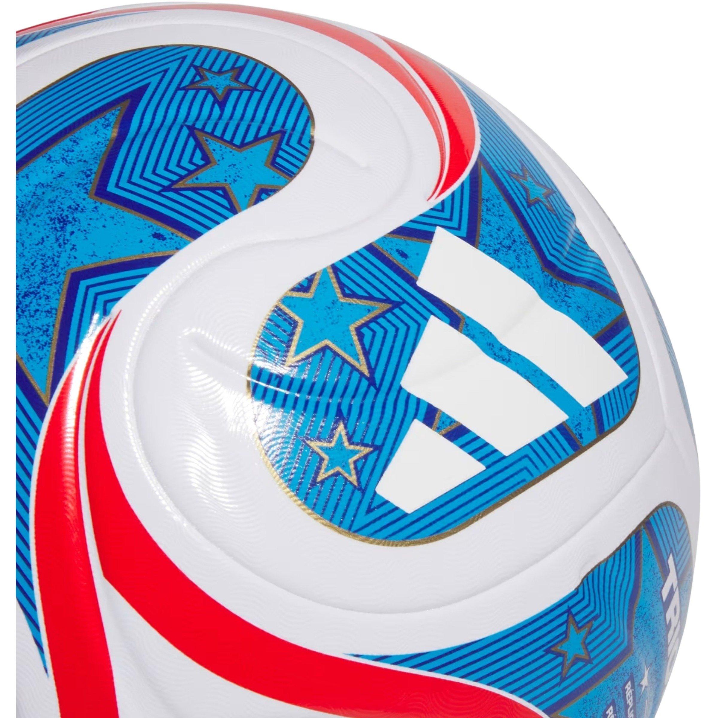 adidas FIFA World Cup 26&trade; TRIONDA USA League Ball - WHITE/SOLAR BLUE/VIVID RED Thumbnail View 3