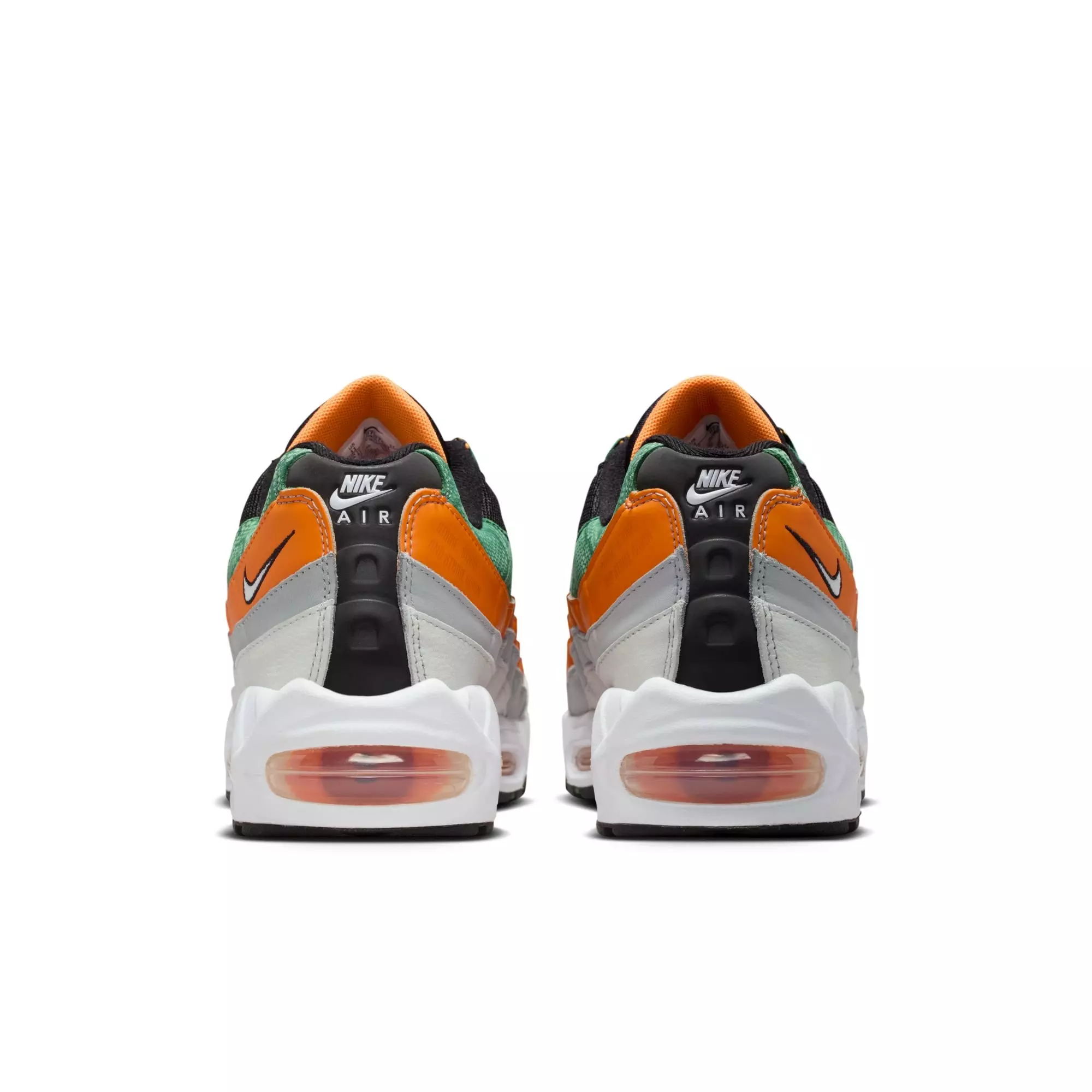 Nike FAMU Air Max 95 "Big Bubble" Grade School Kids' Shoe - BLACK/WHITE/ORANGE HORIZON