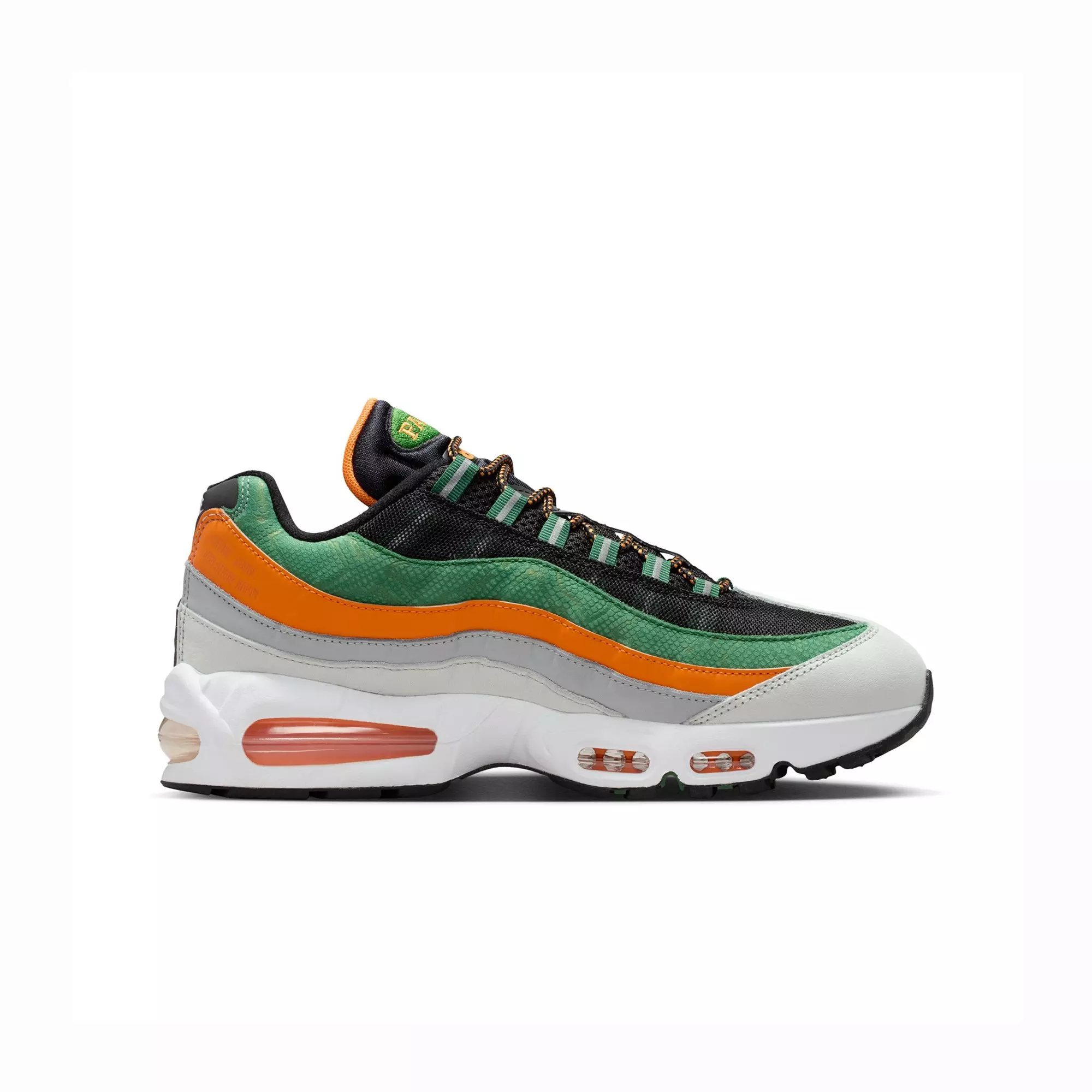 Nike FAMU Air Max 95 "Big Bubble" Grade School Kids' Shoe - BLACK/WHITE/ORANGE HORIZON