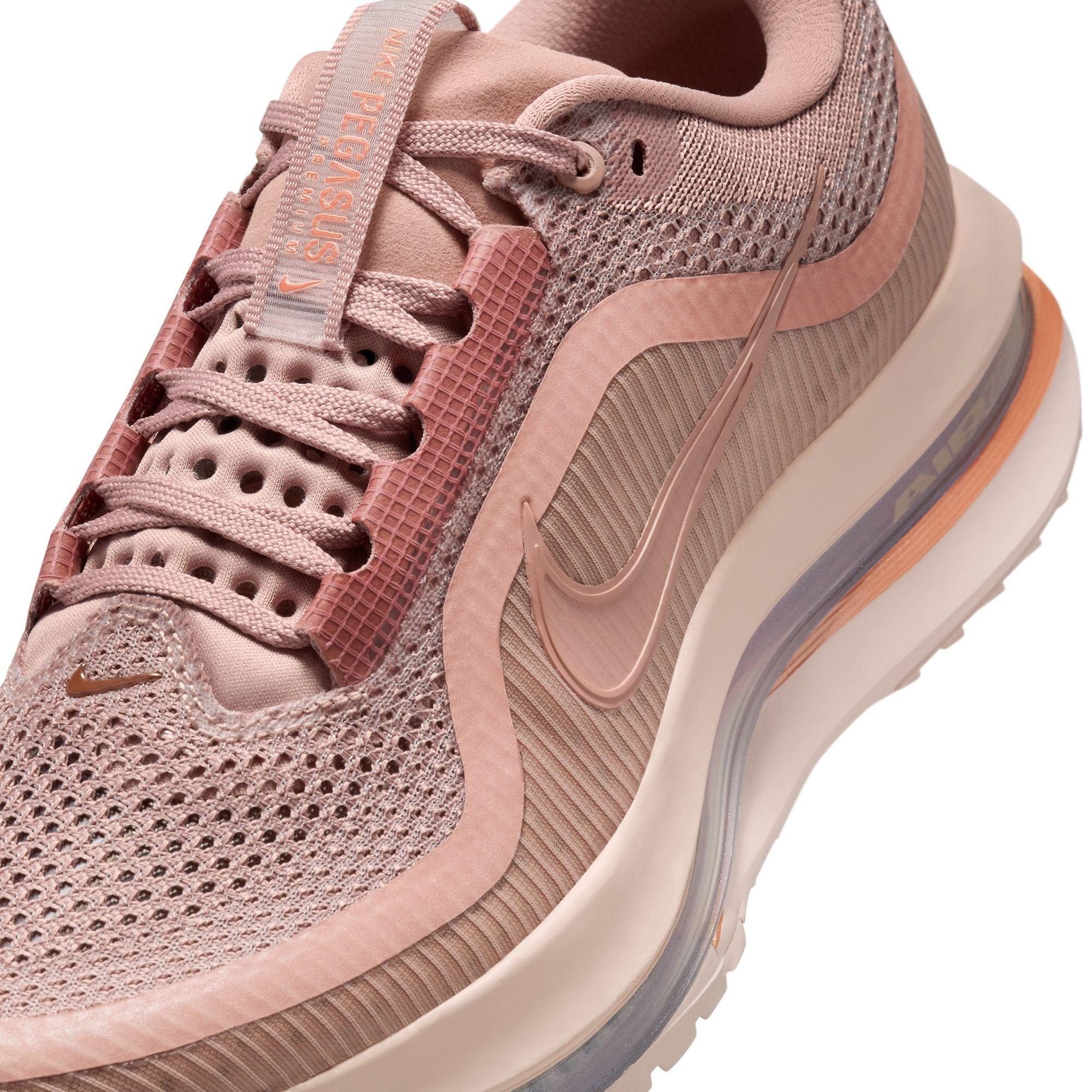 Nike Pegasus Premium "Particle Pink/Mtlc Rose Gold/Silt Red" Women's Road Running Shoe - LT PINK Thumbnail View 10