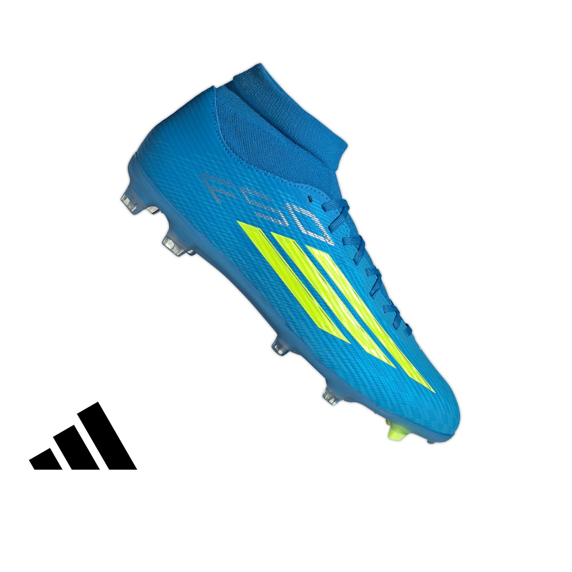 adidas F50 League Mid Cut "Ray Blue" Men's Soccer Cleat - BLUE/YELLOW Thumbnail View 1