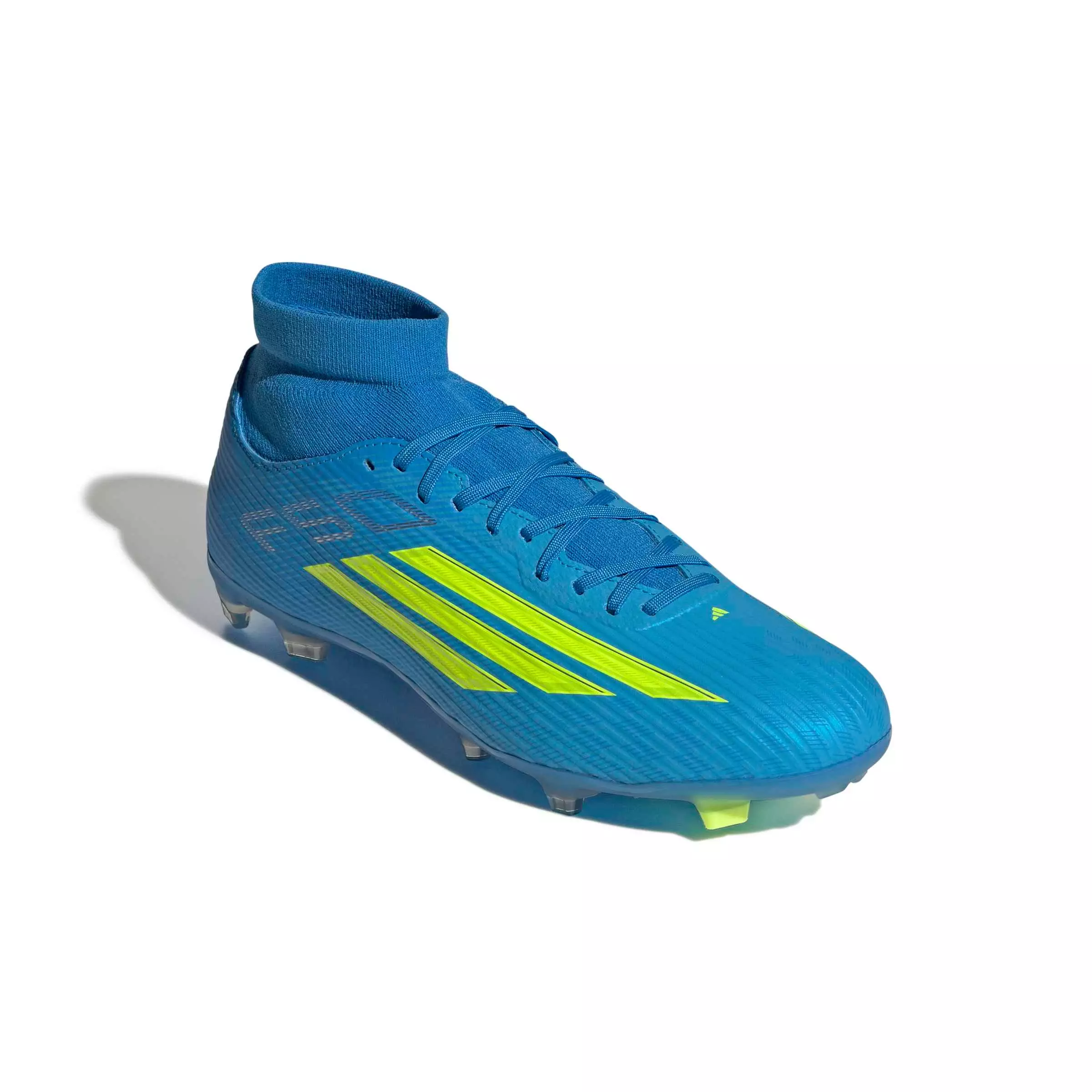 adidas F50 League Mid Cut "Ray Blue" Men's Soccer Cleat - BLUE/YELLOW