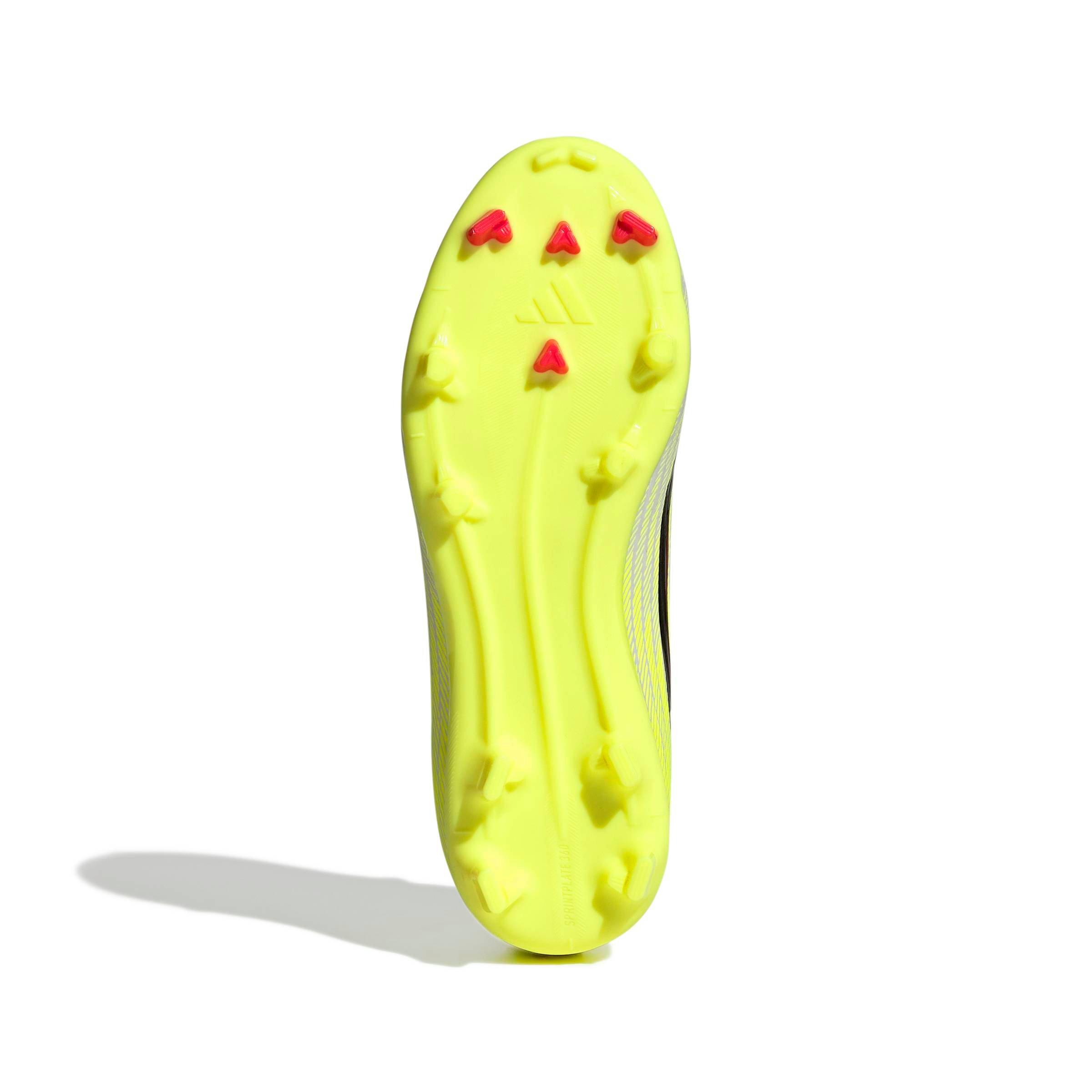 adidas F50 League FG "Solar Yellow" Grade School Kids' Soccer Cleat - YELLOW/BLACK Thumbnail View 9