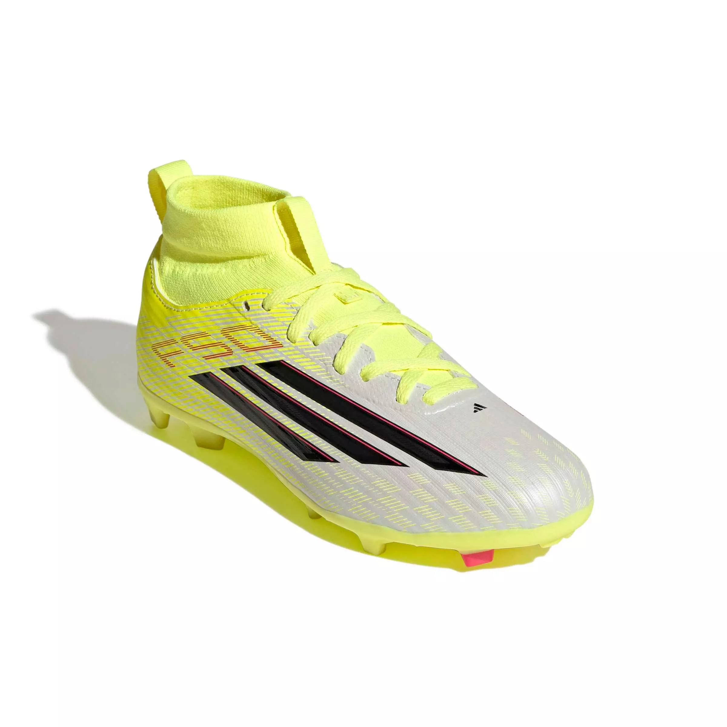 adidas F50 League FG "Solar Yellow" Grade School Kids' Soccer Cleat - YELLOW/BLACK