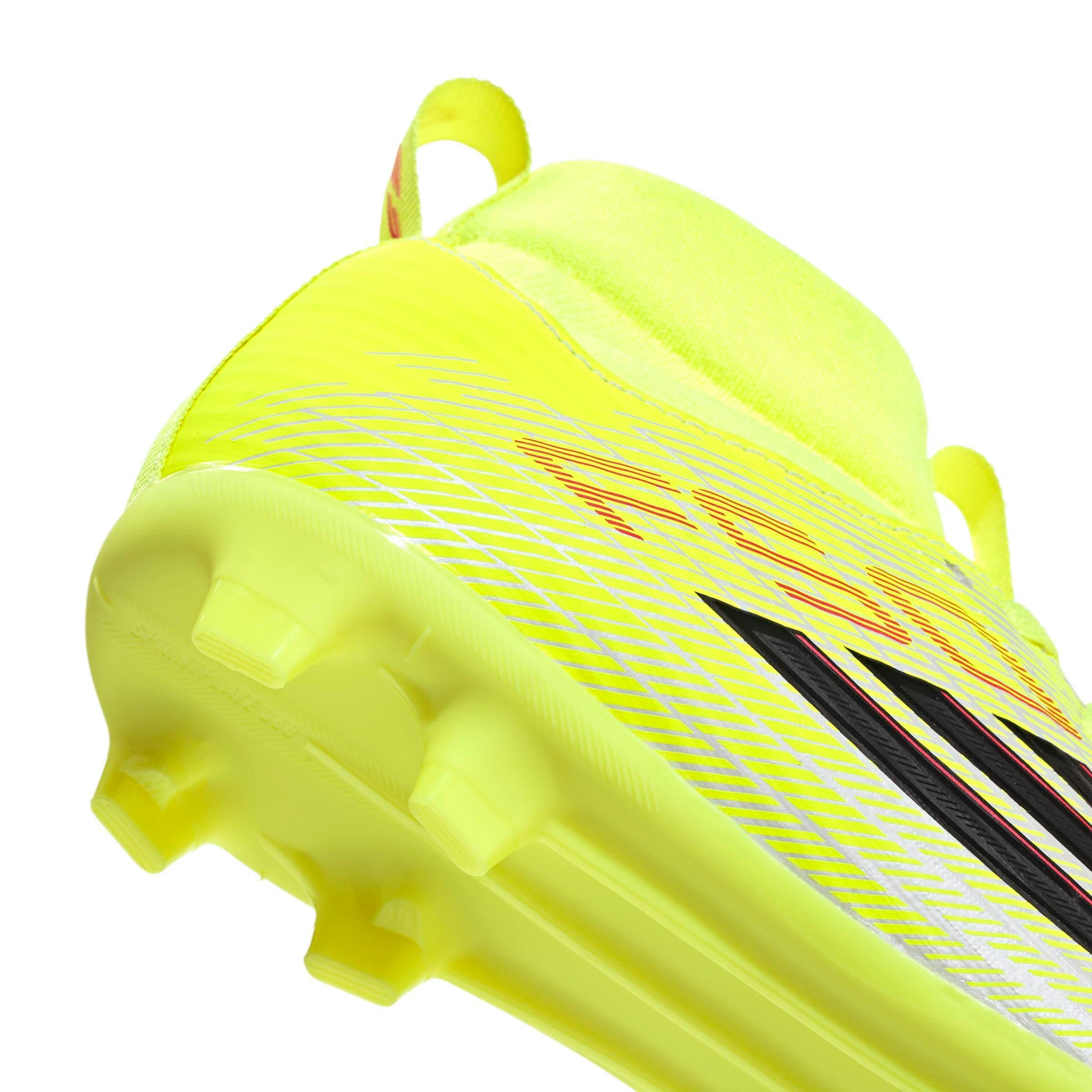 adidas F50 League FG "Solar Yellow" Grade School Kids' Soccer Cleat - YELLOW/BLACK Thumbnail View 5