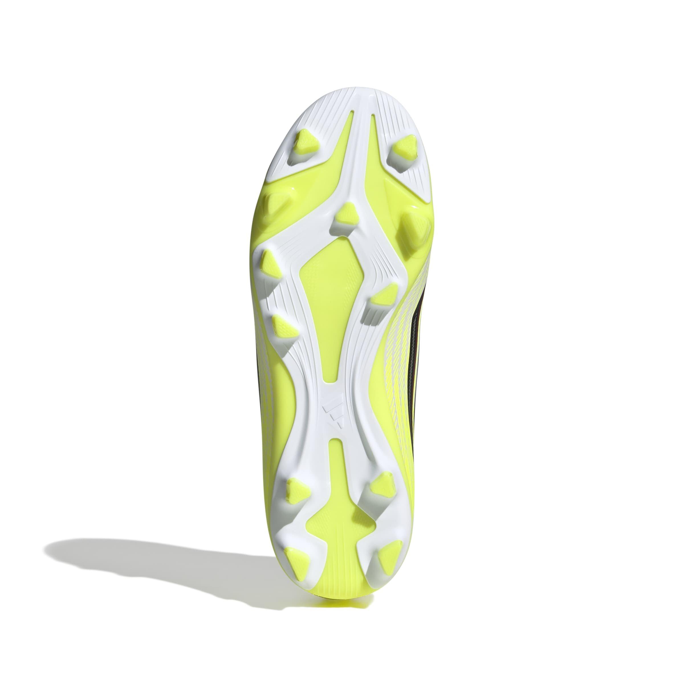 adidas F50 Club FG "Solar Yellow" Grade School Kids' Soccer Cleat - YELLOW/BLACK Thumbnail View 7