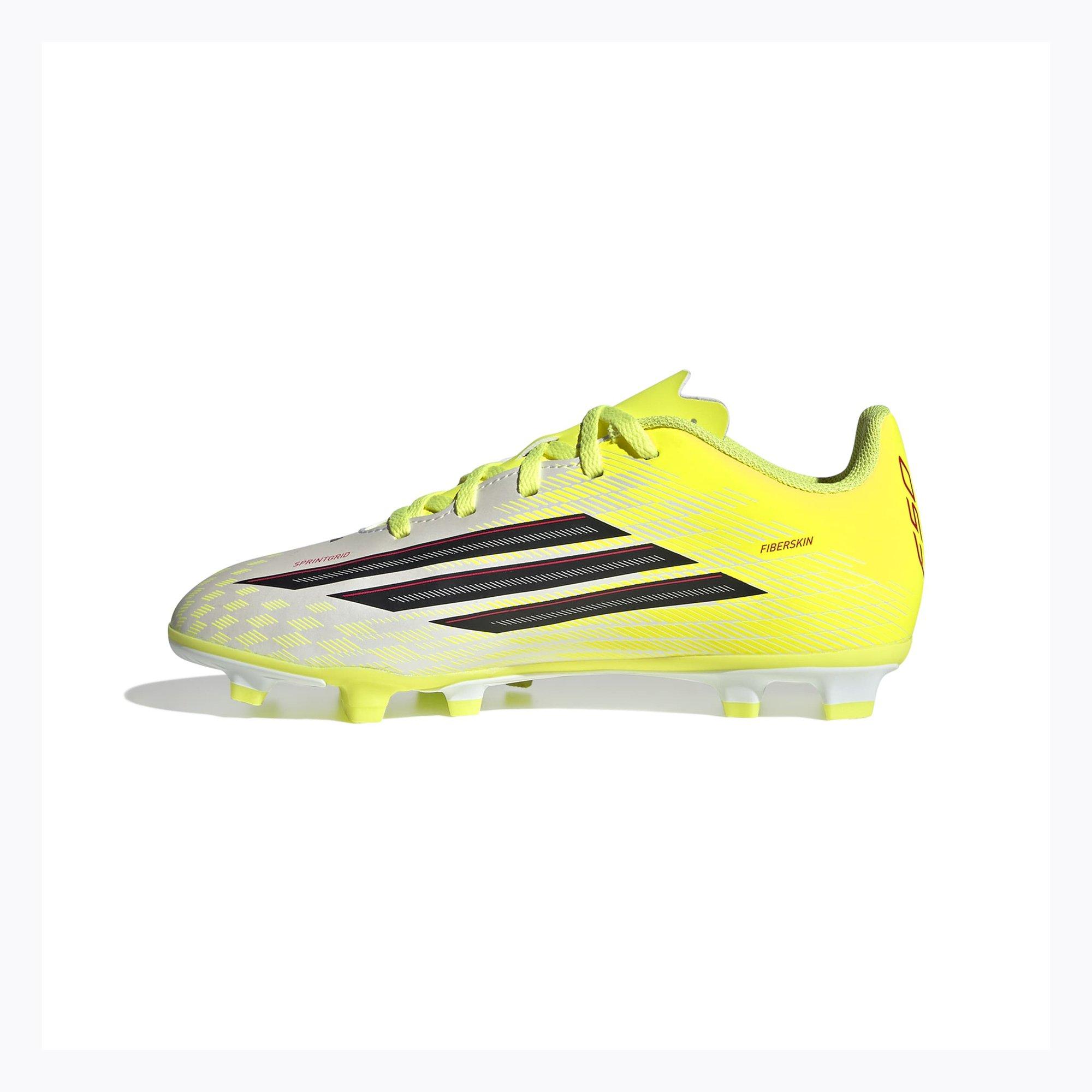 adidas F50 Pro FG "Solar Yellow" Grade School Kids' Soccer Cleat - YELLOW/BLACK Thumbnail View 6