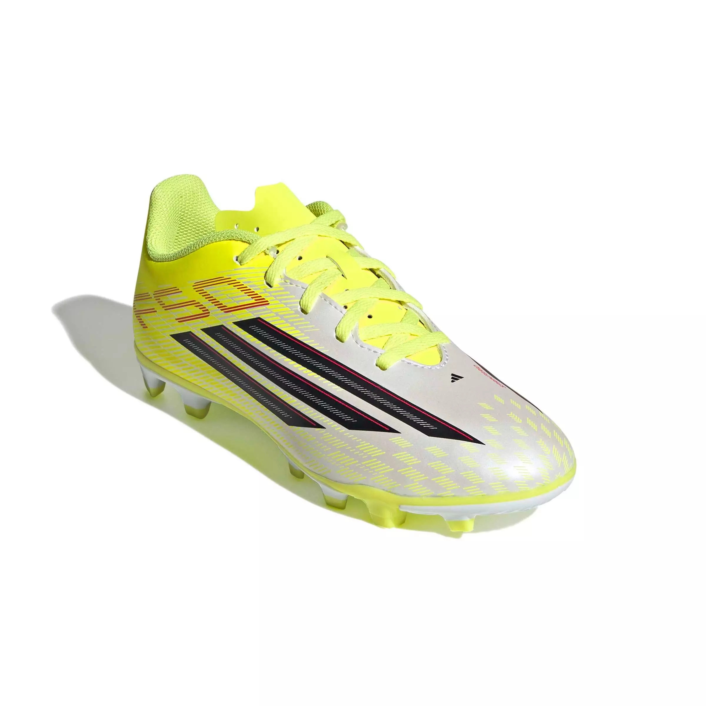 adidas F50 Club FG "Solar Yellow" Grade School Kids' Soccer Cleat - YELLOW/BLACK