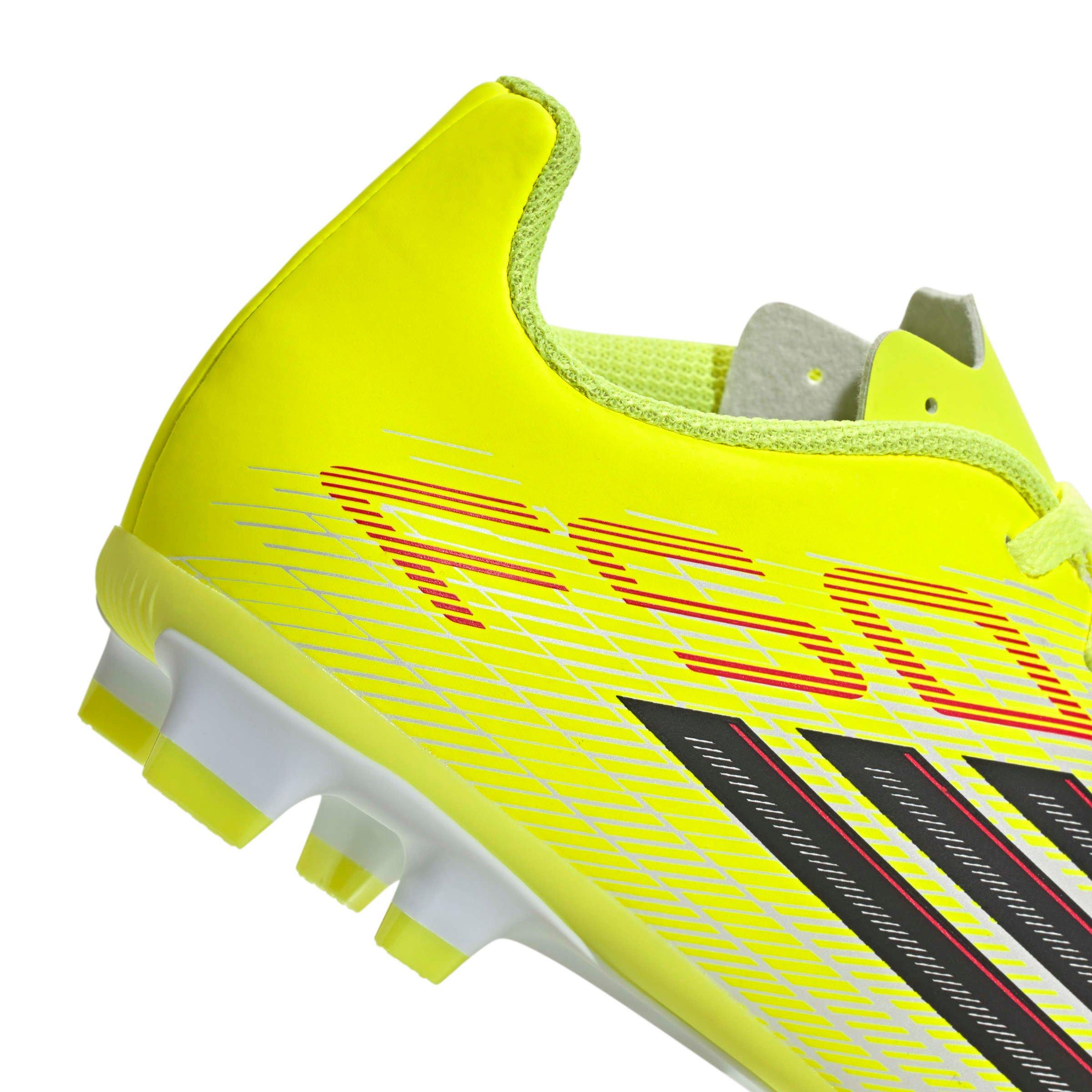adidas F50 Club FG "Solar Yellow" Grade School Kids' Soccer Cleat - YELLOW/BLACK Thumbnail View 5