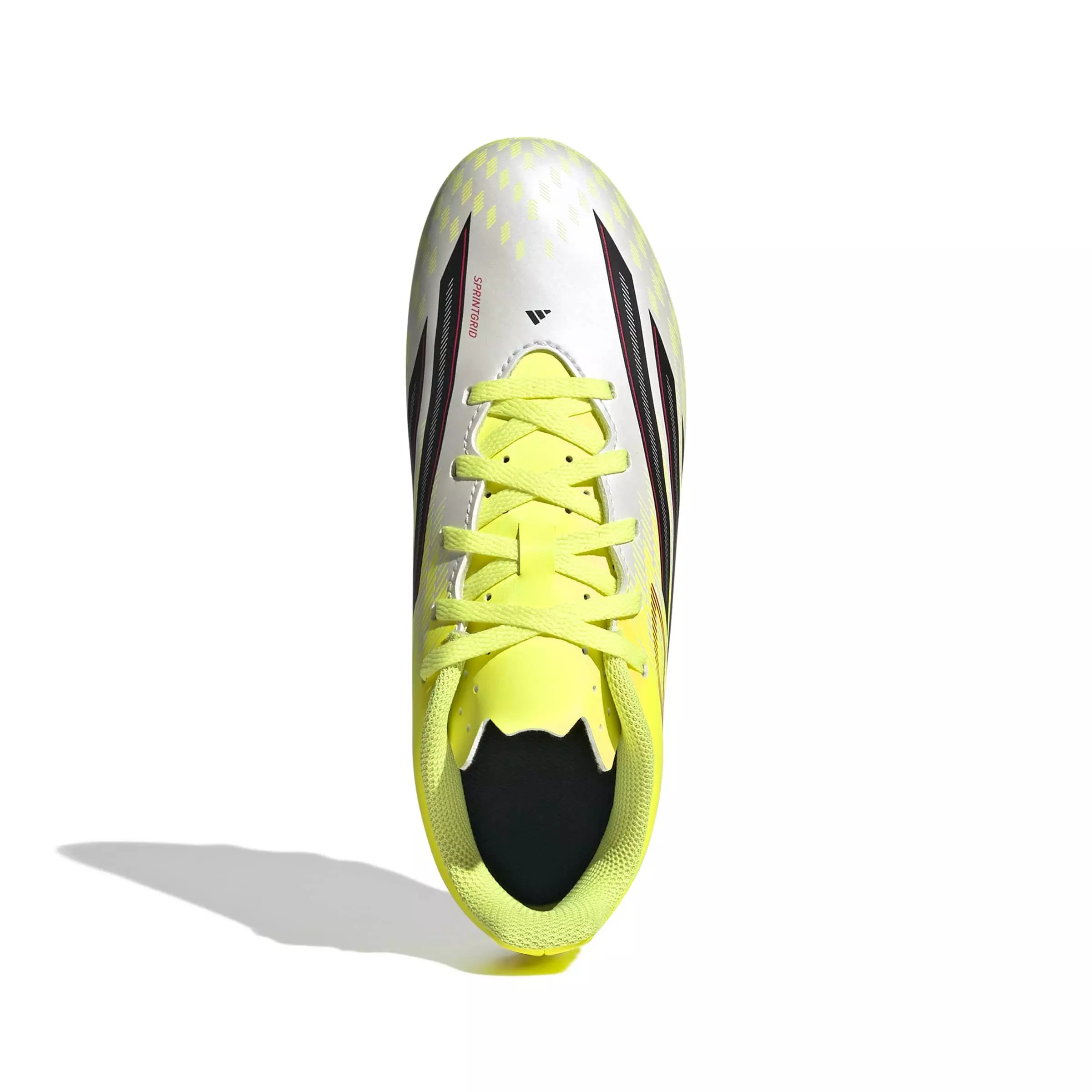 adidas F50 Club FG "Solar Yellow" Grade School Kids' Soccer Cleat - YELLOW/BLACK