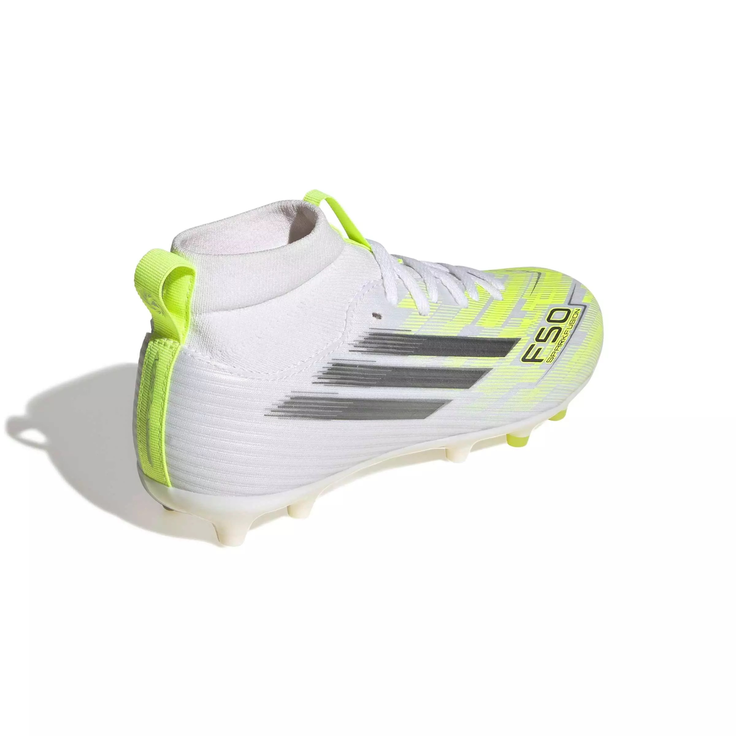 adidas F50 Sparkfusion League FG "Cloud White" Grade School Girls' Soccer Cleat - WHITE/YELLOW