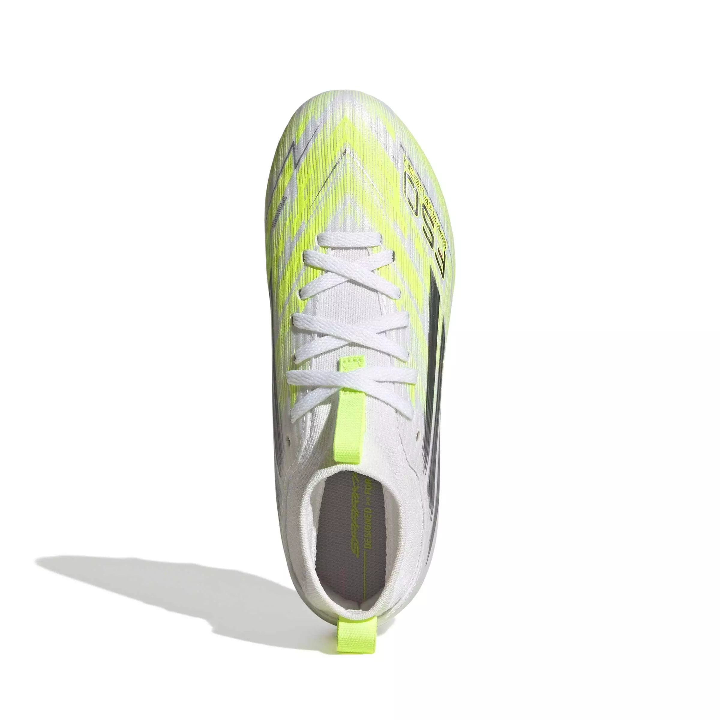 adidas F50 Sparkfusion League FG "Cloud White" Grade School Girls' Soccer Cleat - WHITE/YELLOW