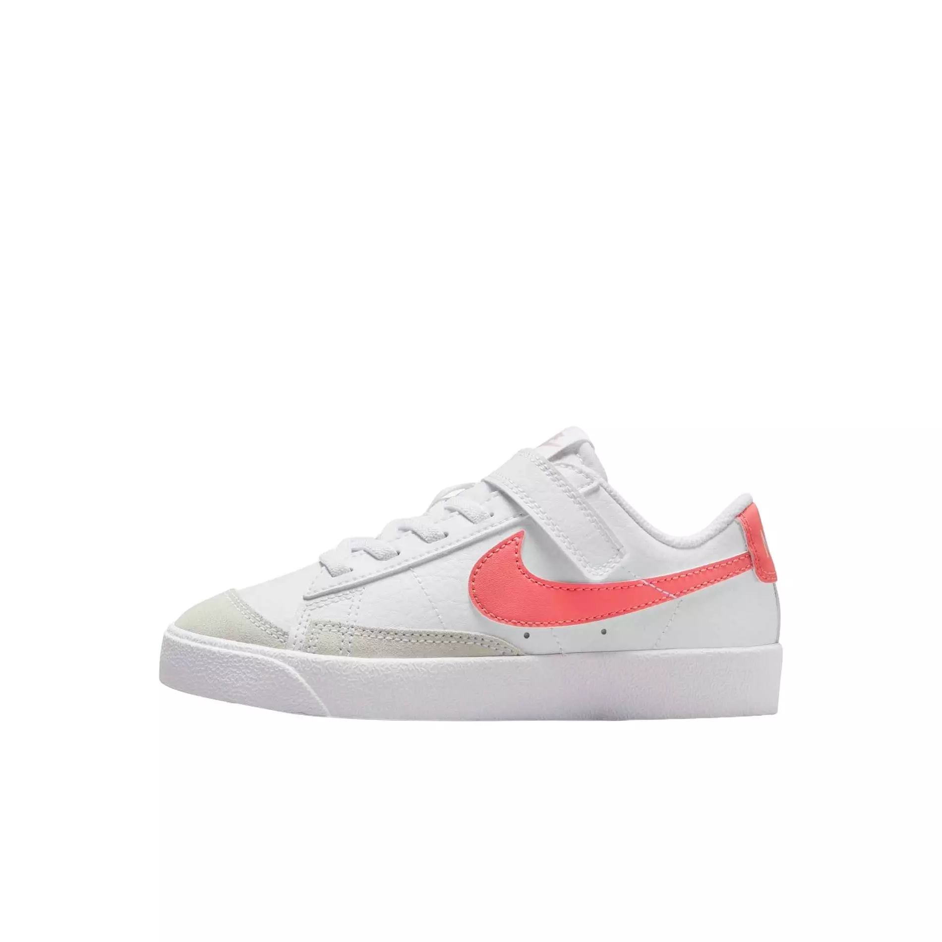 Nike Blazer Low '77 "White/Echo Pink/Magic Ember" Preschool Girls' Shoe - WHITE/PINK