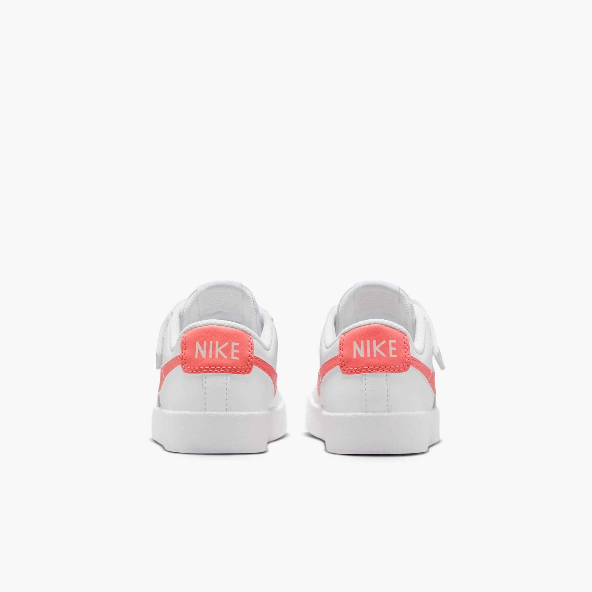 Nike Blazer Low '77 "White/Echo Pink/Magic Ember" Preschool Girls' Shoe - WHITE/PINK Thumbnail View 5