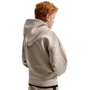 Nike Big Kids' Sportswear Tech Fleece Oversized Pullover Hoodie - Beige